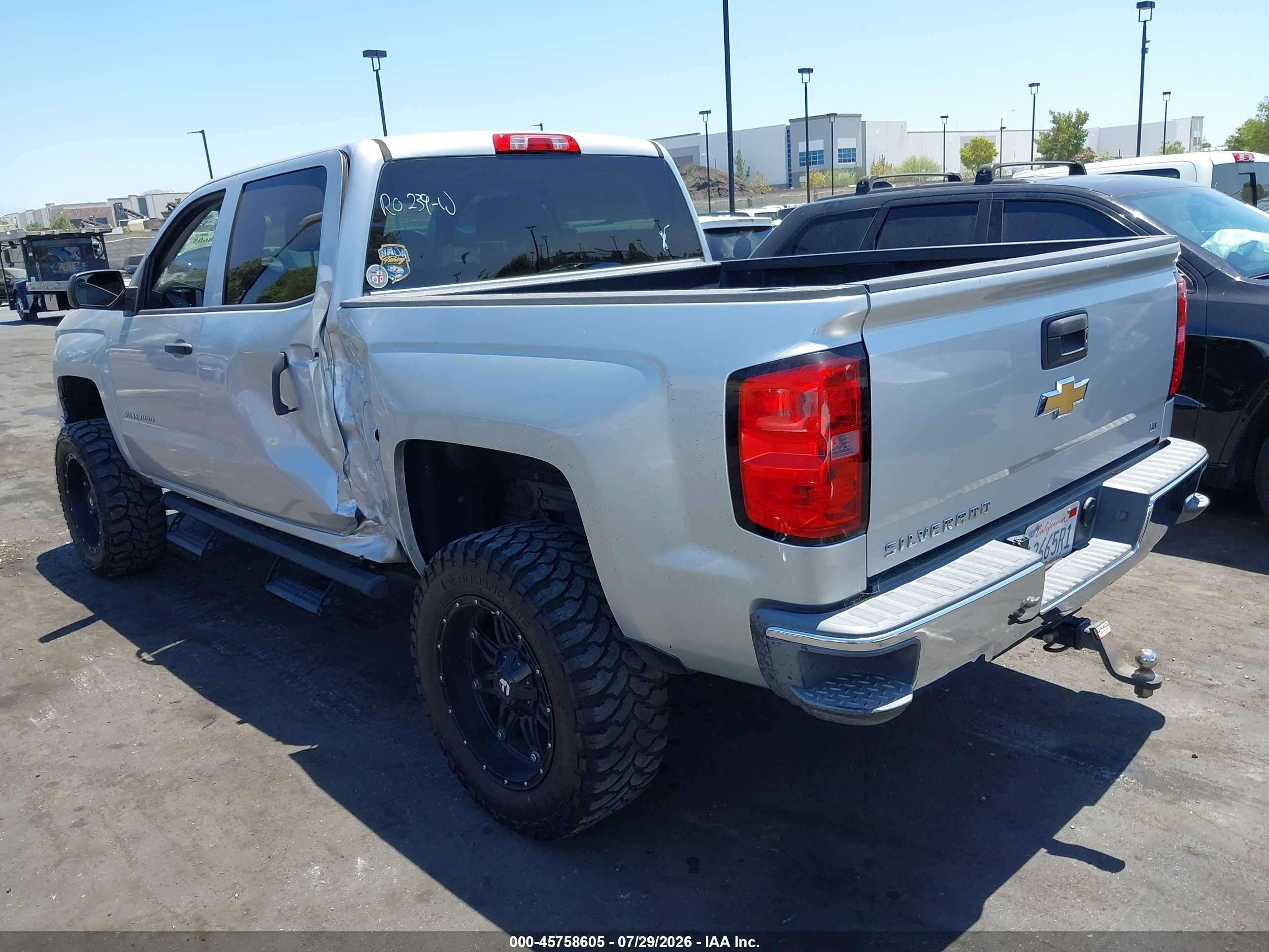 2014 Chevrolet Silverado 1500 Lt Silver vin: 3GCPCREC5EG152288