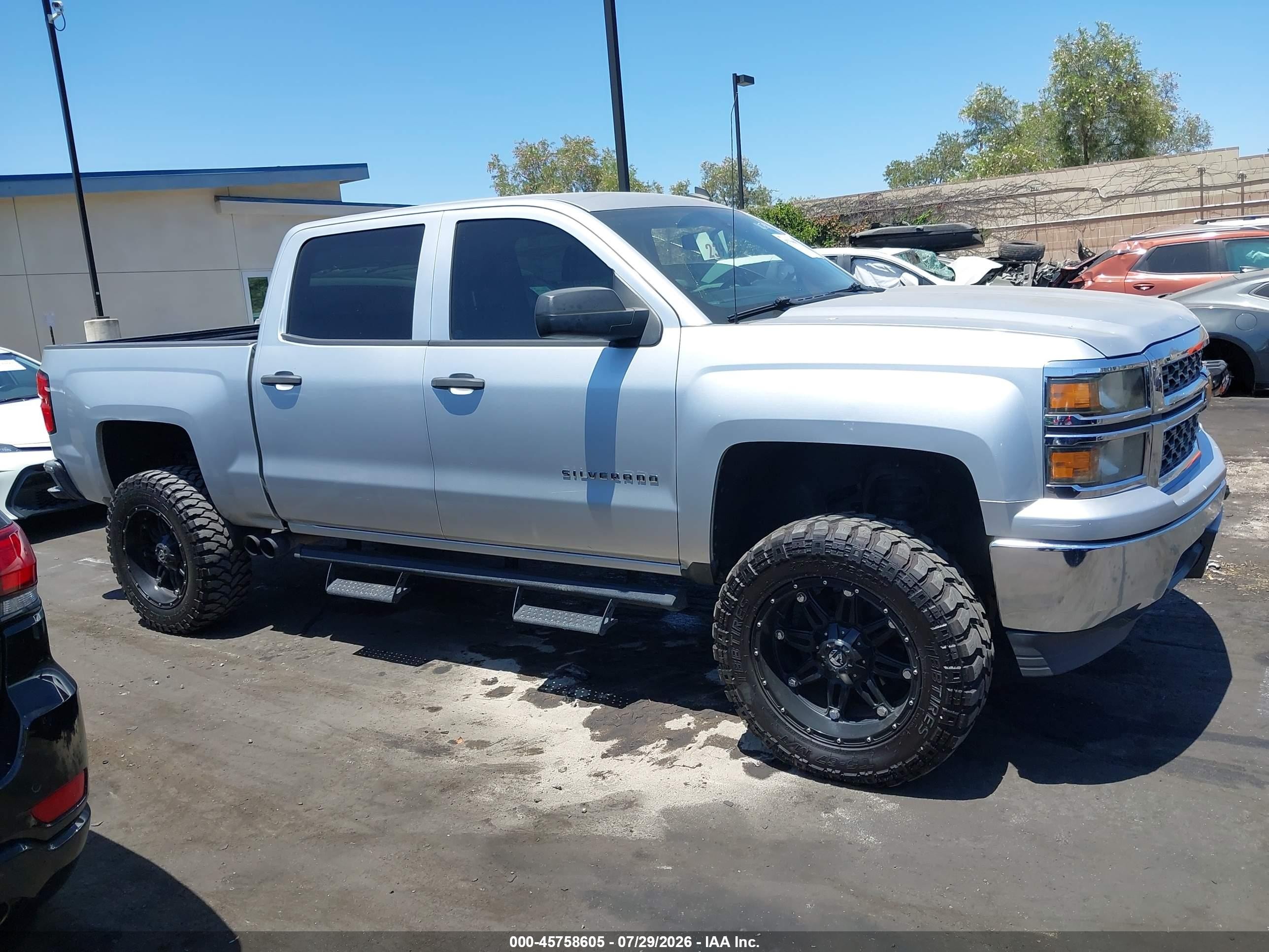 2014 Chevrolet Silverado 1500 Lt Silver vin: 3GCPCREC5EG152288