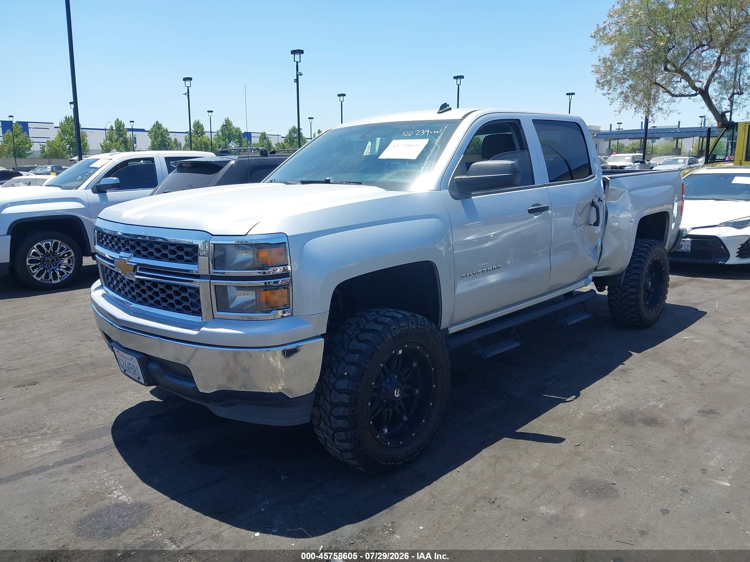 2014 Chevrolet Silverado 1500 Lt Silver vin: 3GCPCREC5EG152288