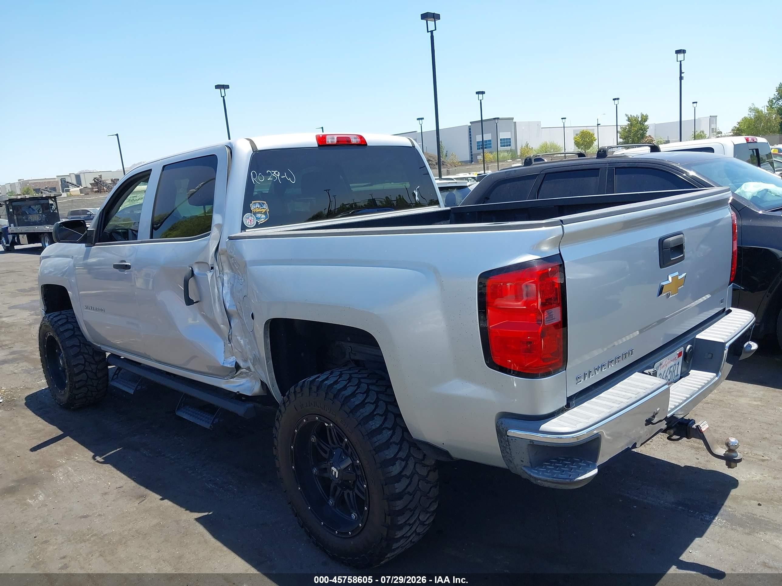 2014 Chevrolet Silverado 1500 Lt Silver vin: 3GCPCREC5EG152288