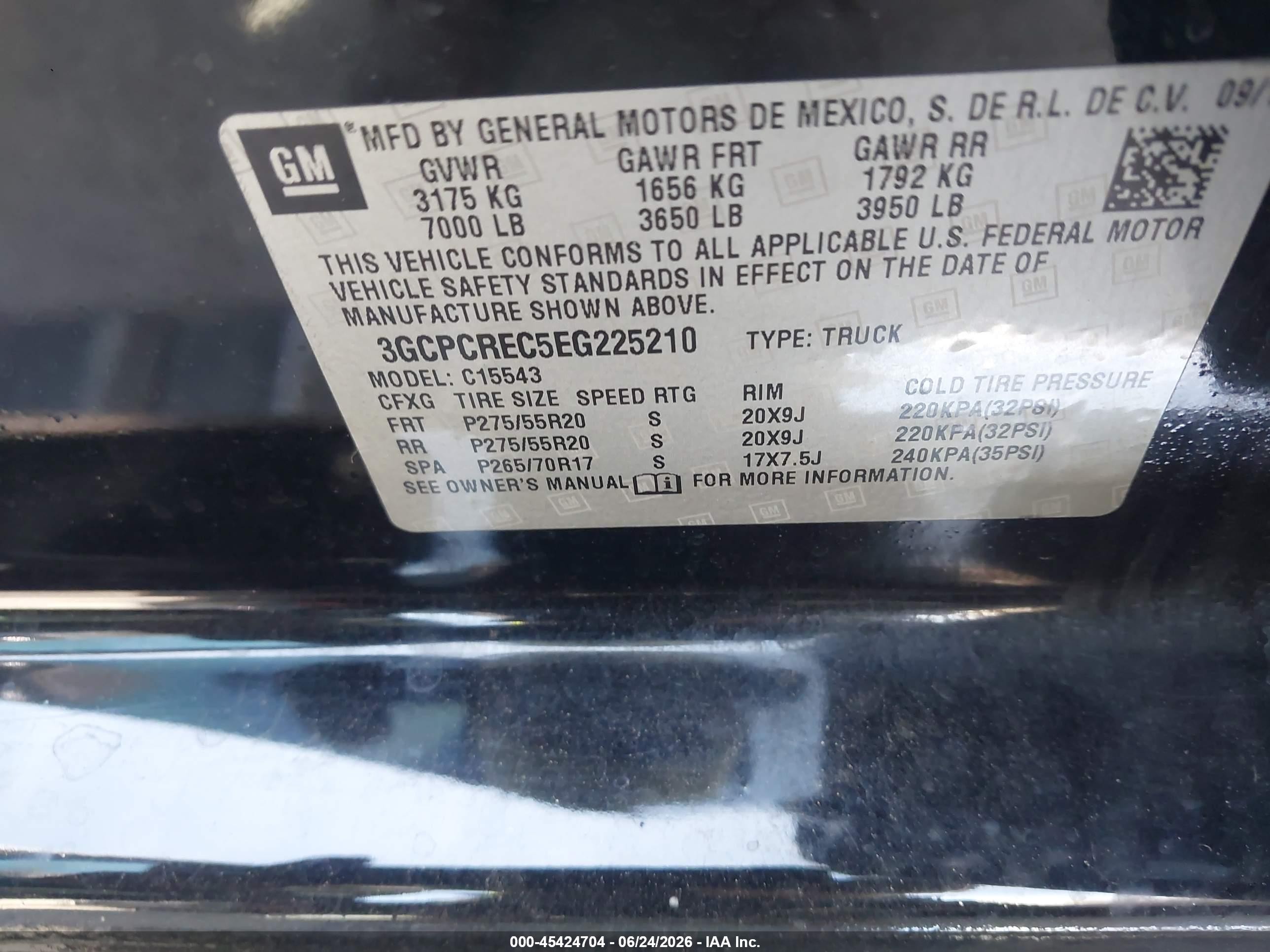 2014 Chevrolet Silverado 1500 Lt Черный vin: 3GCPCREC5EG225210