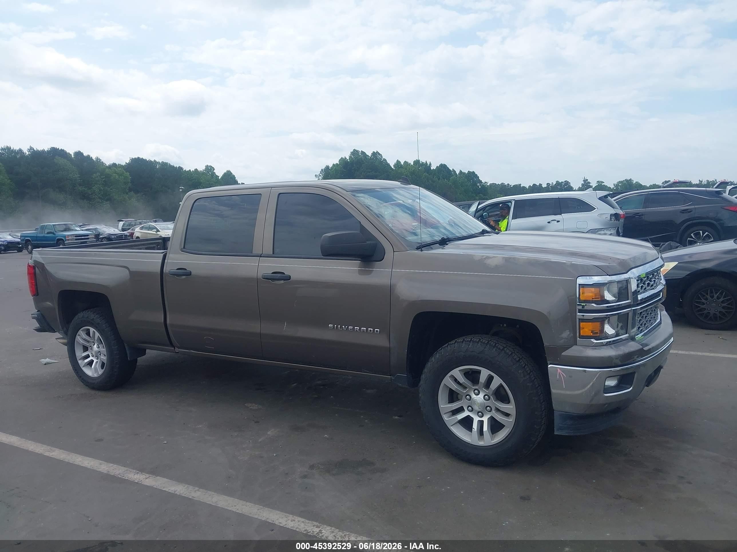 2014 Chevrolet Silverado 1500 Lt Brown vin: 3GCPCREC5EG385524