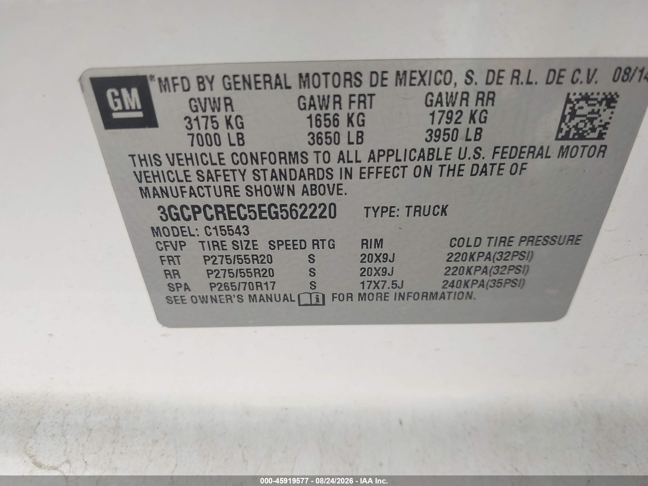 2014 Chevrolet Silverado 1500 Lt White vin: 3GCPCREC5EG562220