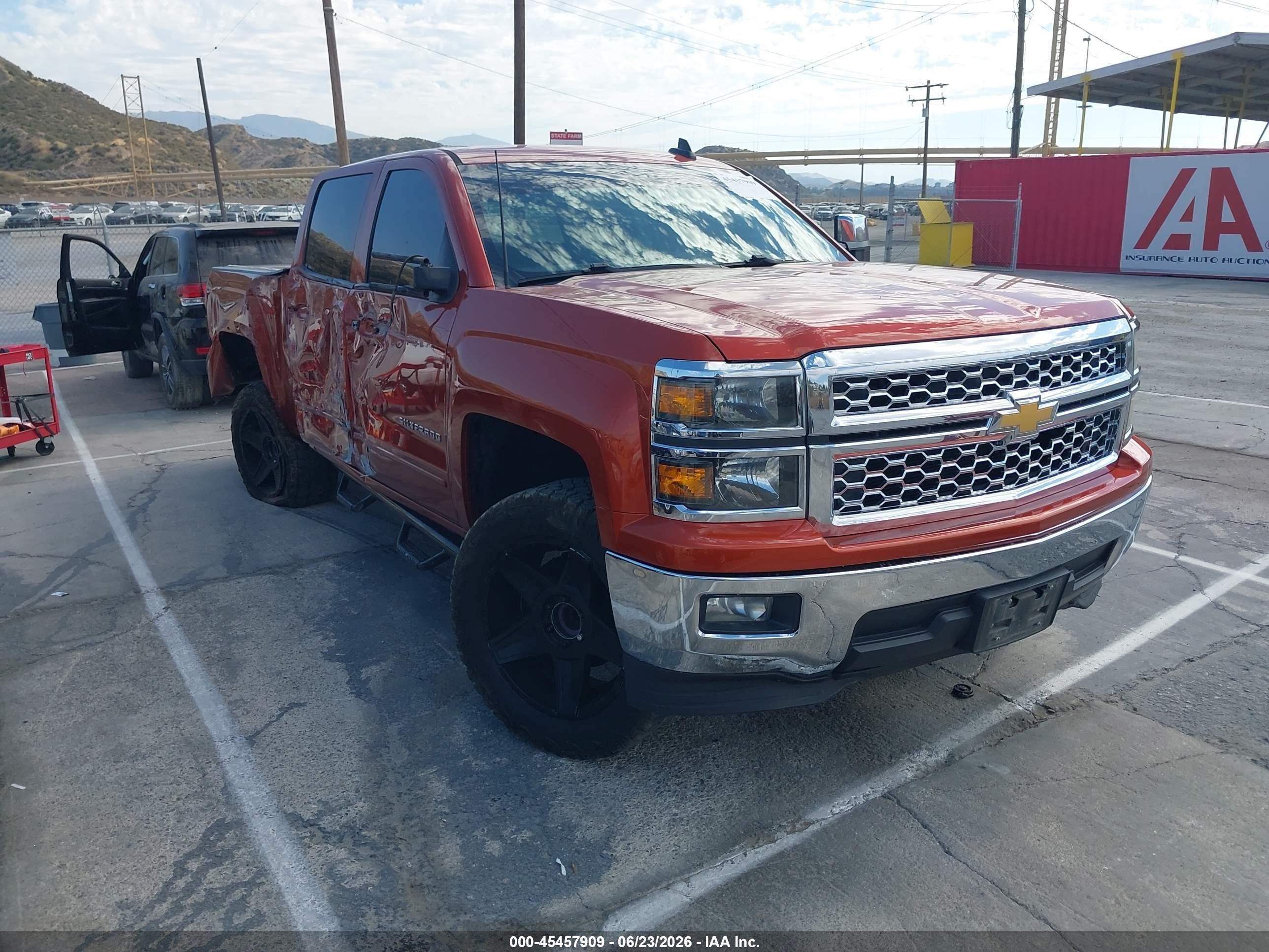 2015 Chevrolet Silverado 1500 Lt Orange vin: 3GCPCREC5FG222180