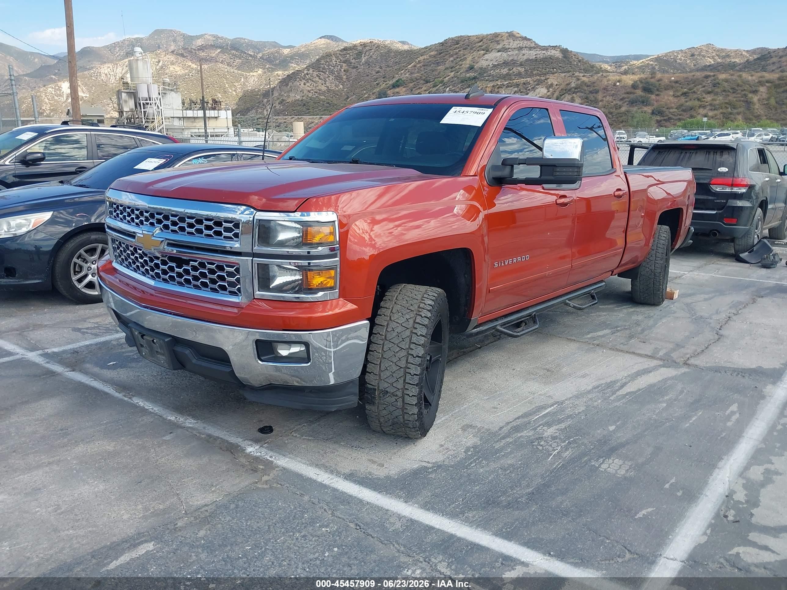 2015 Chevrolet Silverado 1500 Lt Orange vin: 3GCPCREC5FG222180