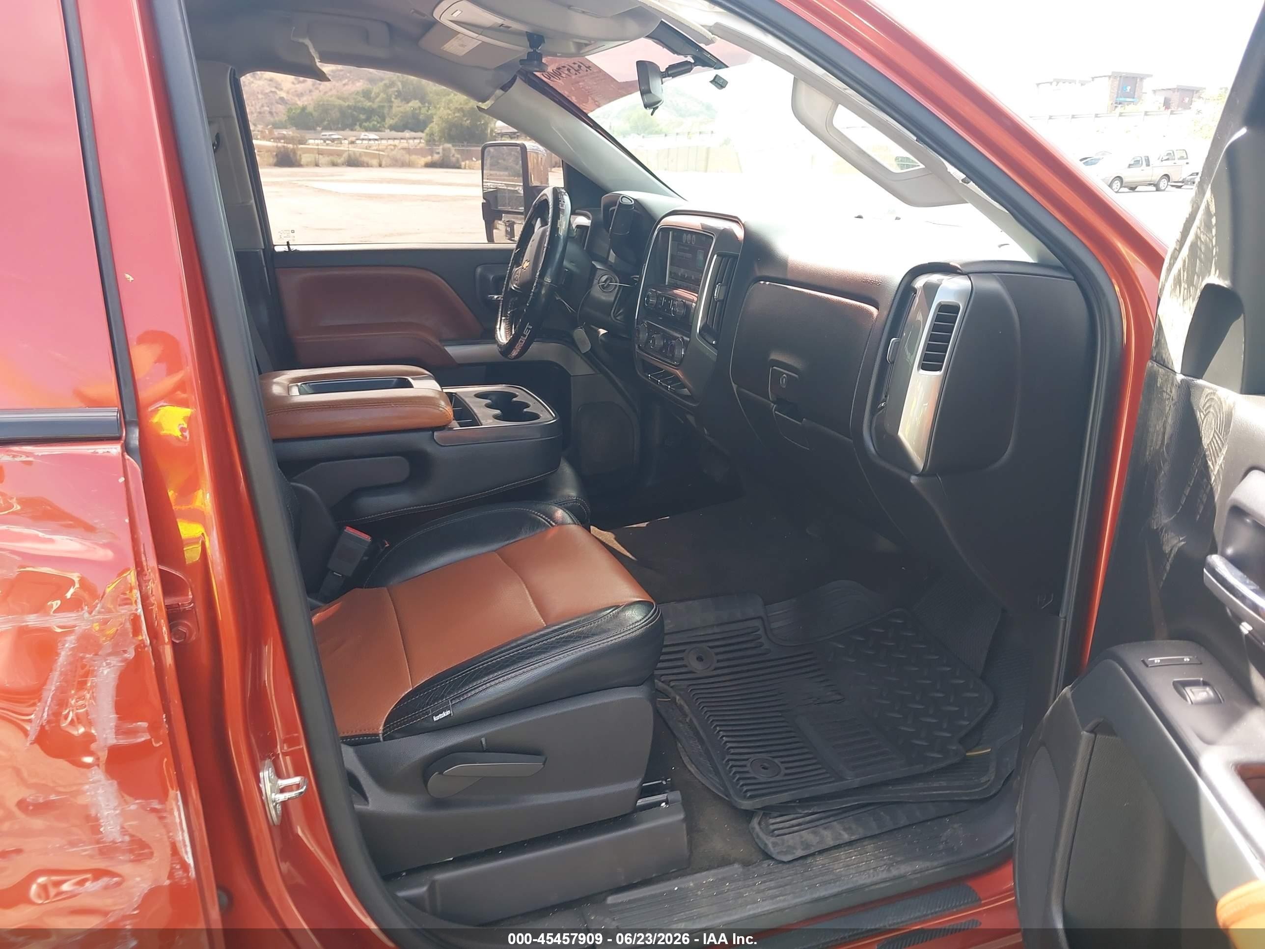 2015 Chevrolet Silverado 1500 Lt Orange vin: 3GCPCREC5FG222180