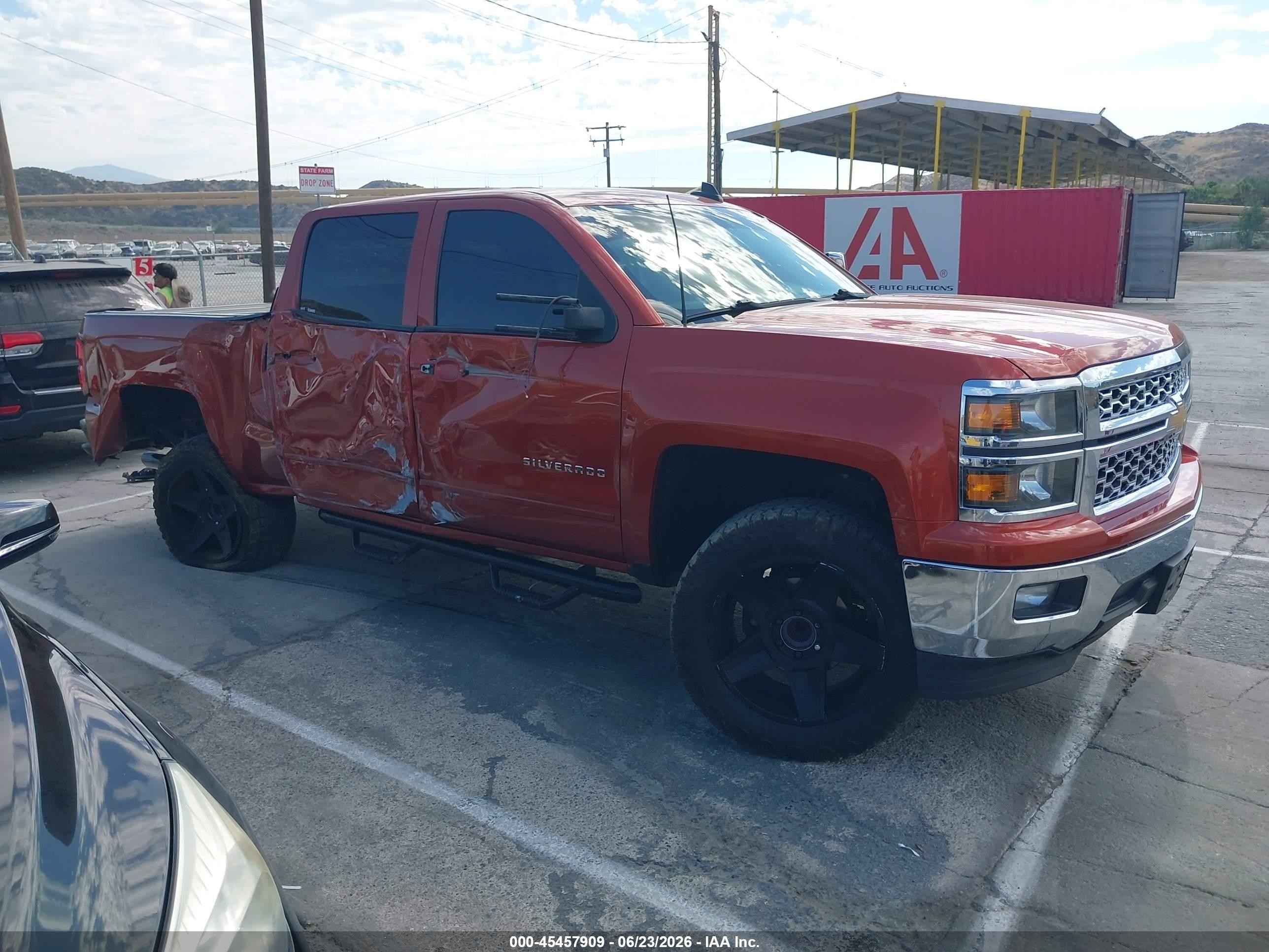 2015 Chevrolet Silverado 1500 Lt Orange vin: 3GCPCREC5FG222180
