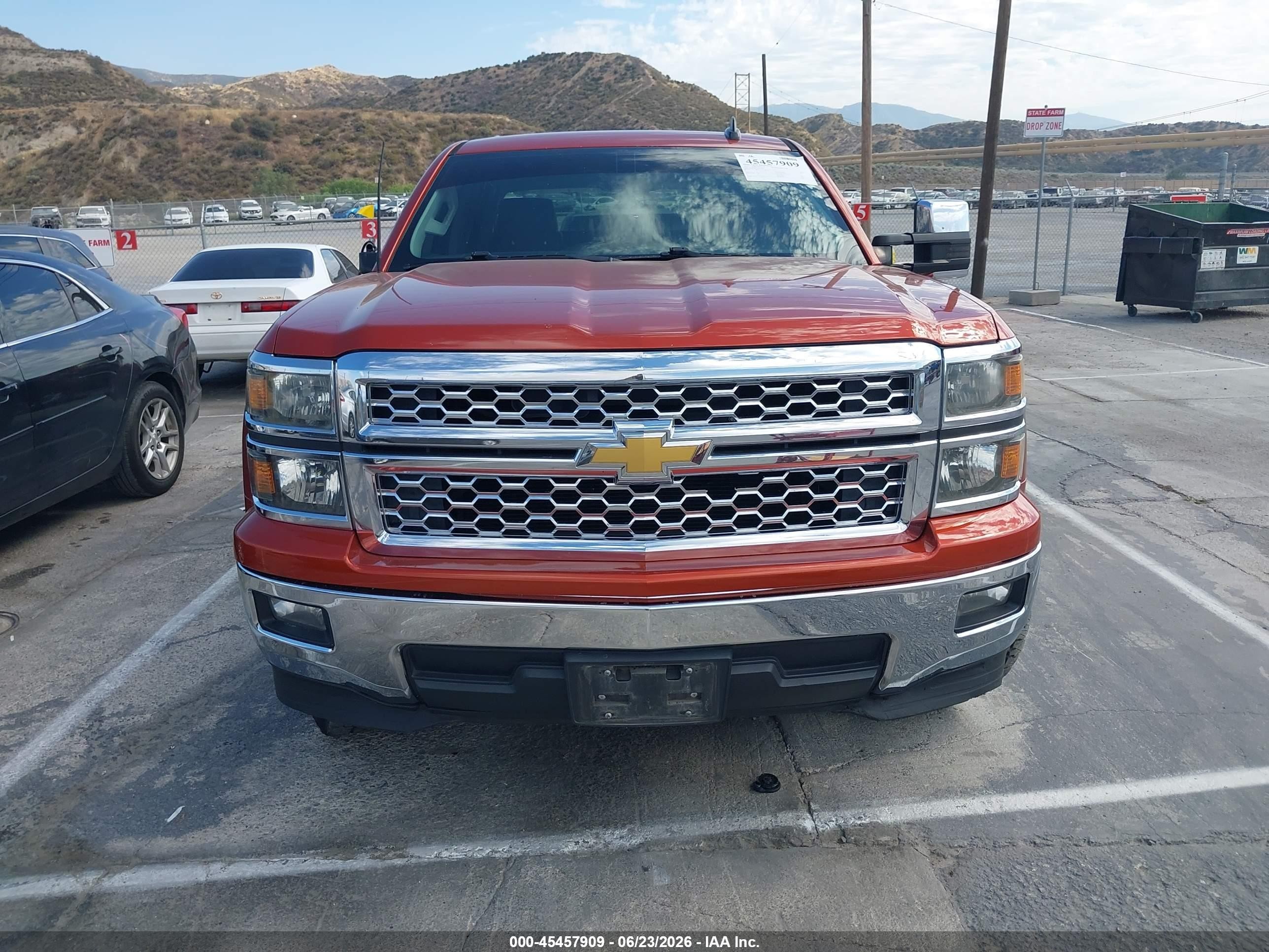 2015 Chevrolet Silverado 1500 Lt Orange vin: 3GCPCREC5FG222180