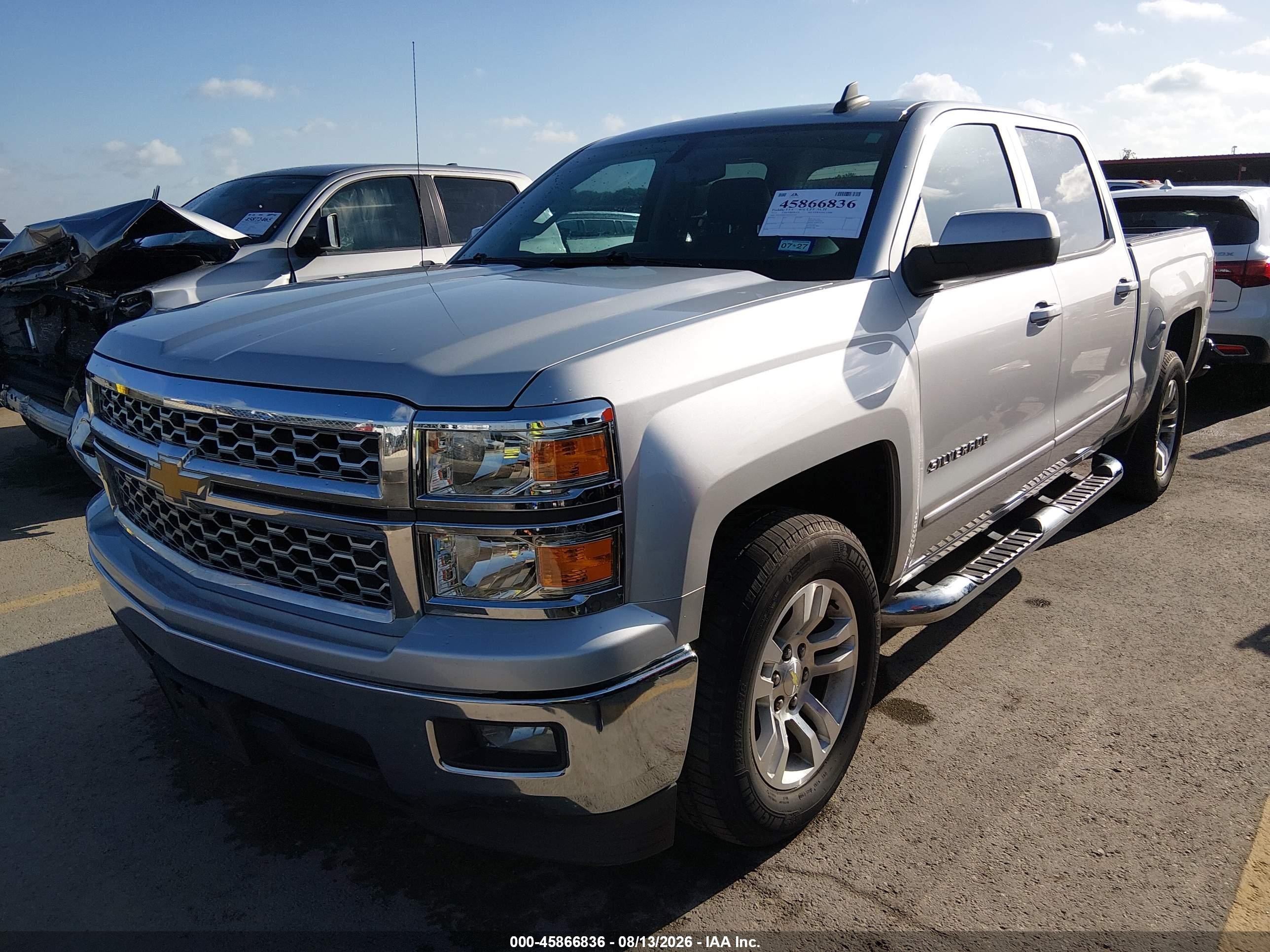 2015 Chevrolet Silverado 1500 Lt Silver vin: 3GCPCREC5FG324269