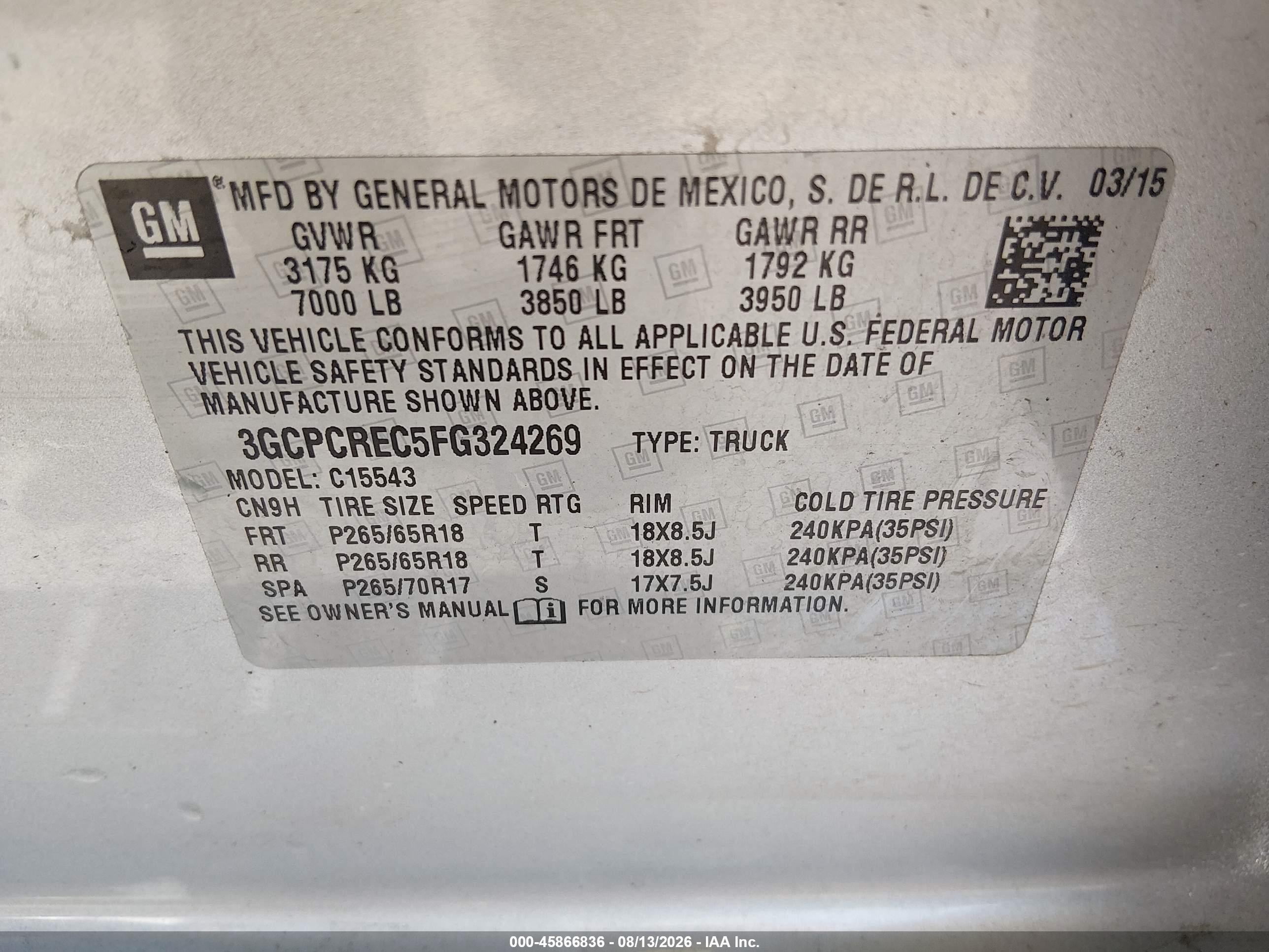2015 Chevrolet Silverado 1500 Lt Silver vin: 3GCPCREC5FG324269