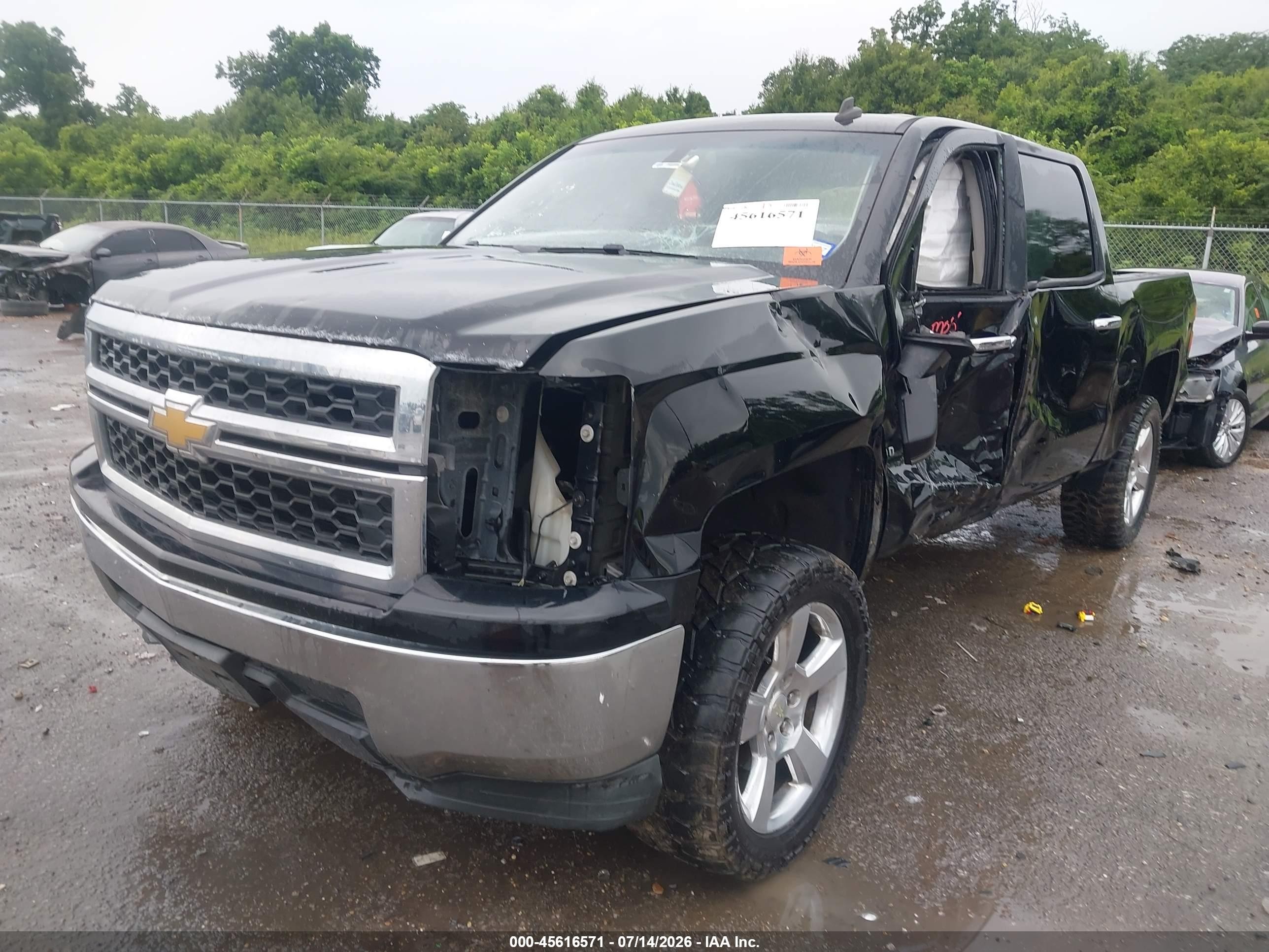 2014 Chevrolet Silverado 1500 Lt Black vin: 3GCPCREC6EG117789