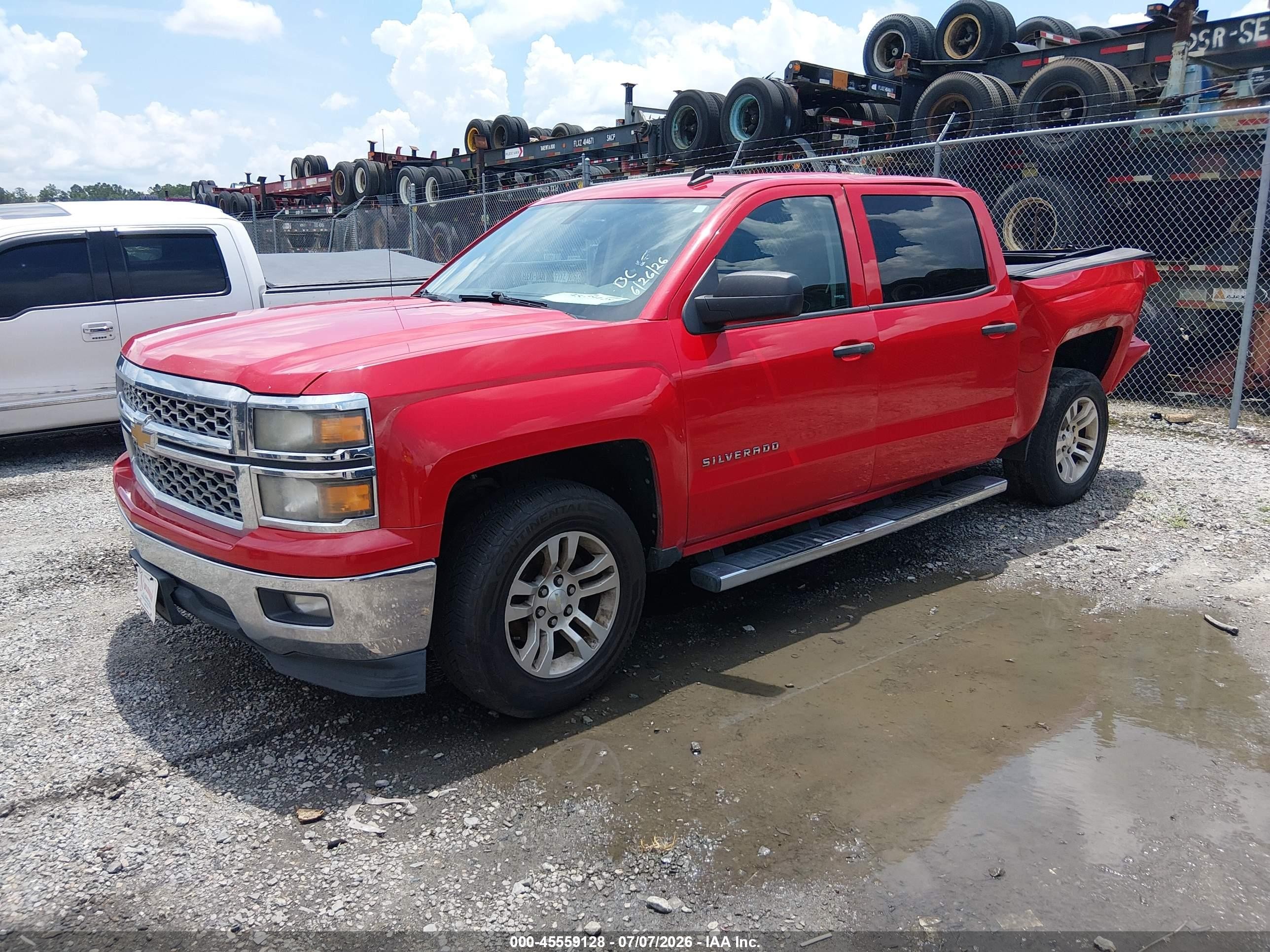 2014 Chevrolet Silverado 1500 Lt Red vin: 3GCPCREC6EG210604
