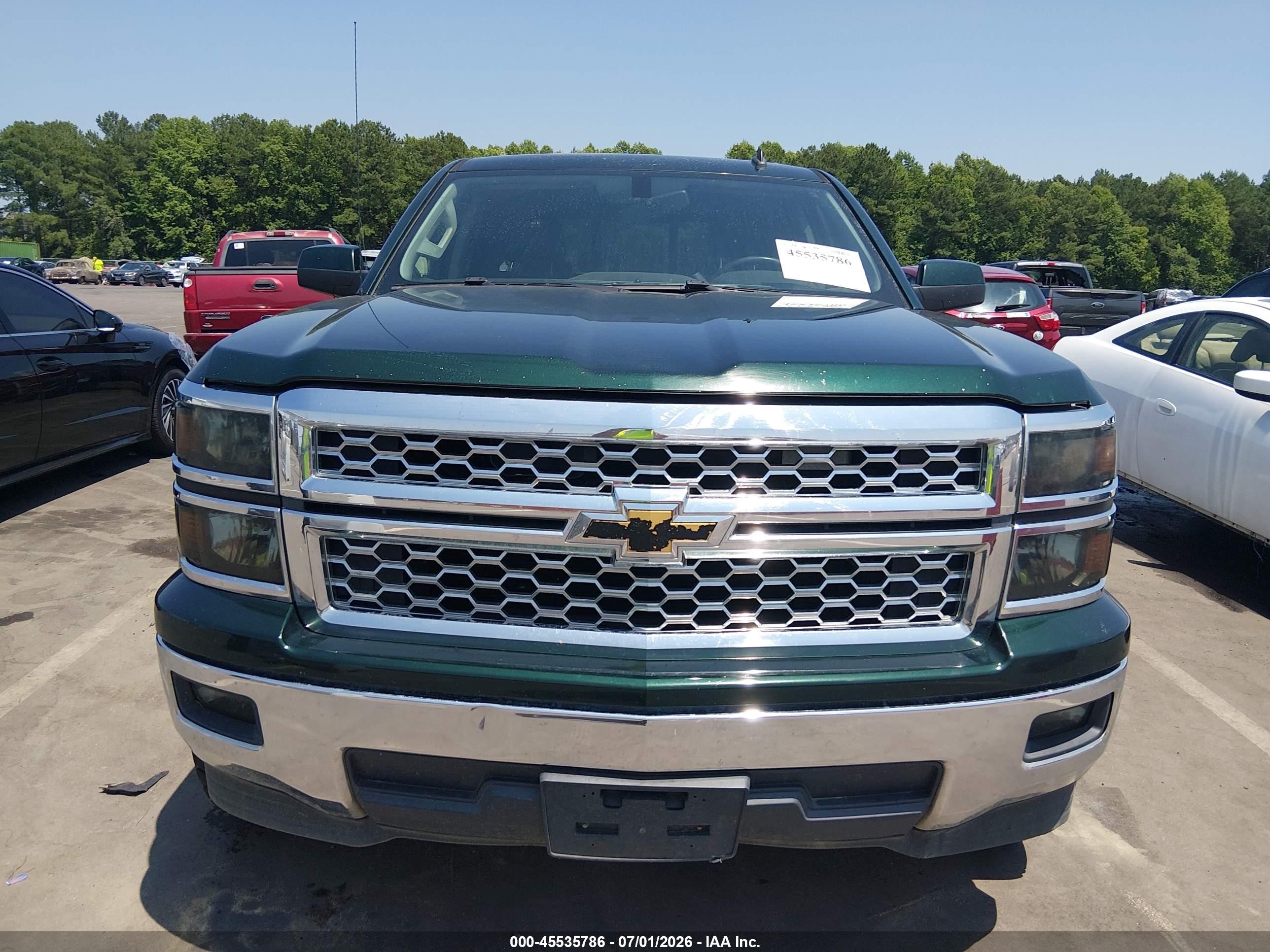 2014 Chevrolet Silverado 1500 Lt Green vin: 3GCPCREC6EG547127