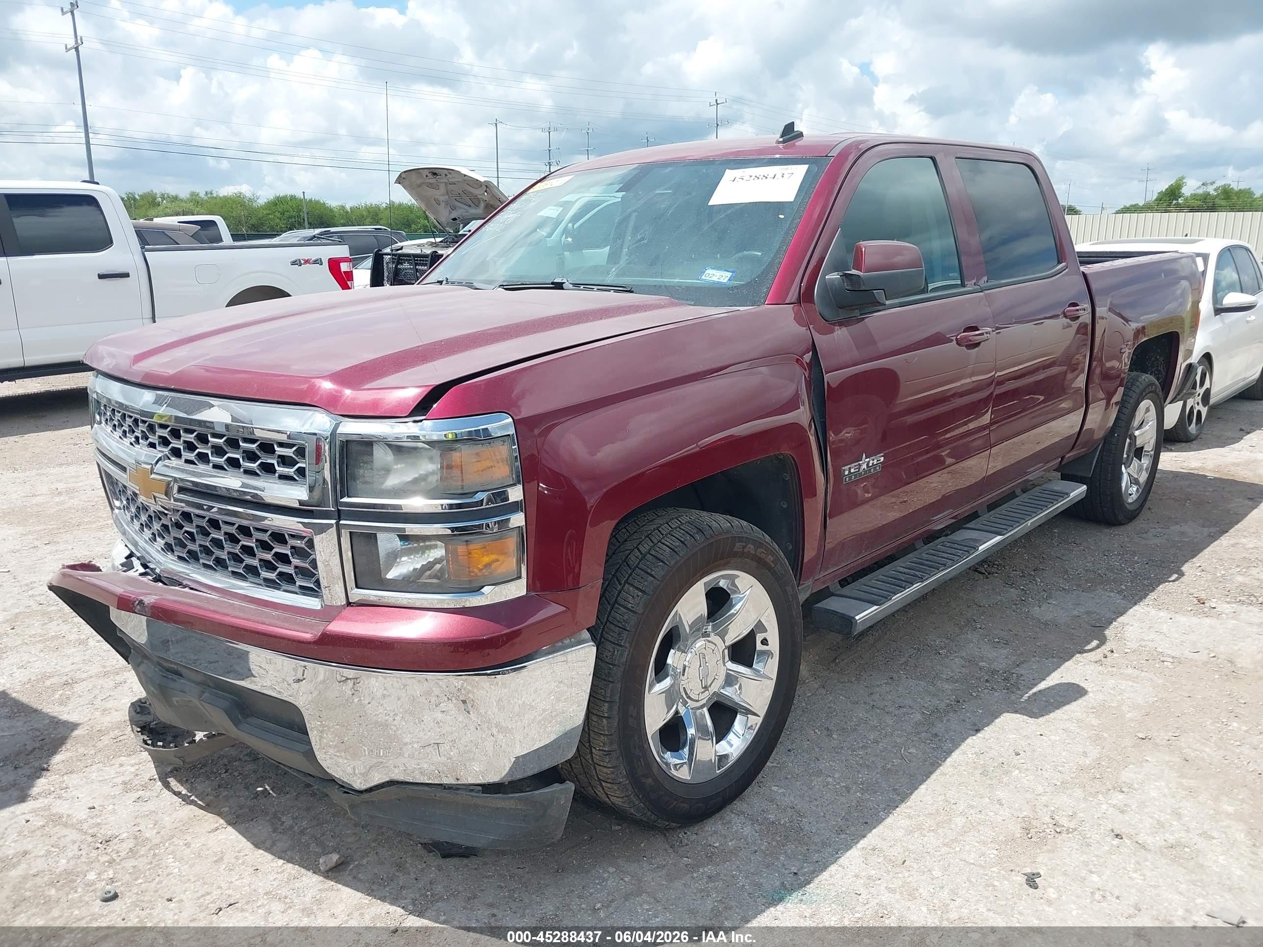 2014 Chevrolet Silverado 1500 1lt Red vin: 3GCPCREC6EG556202