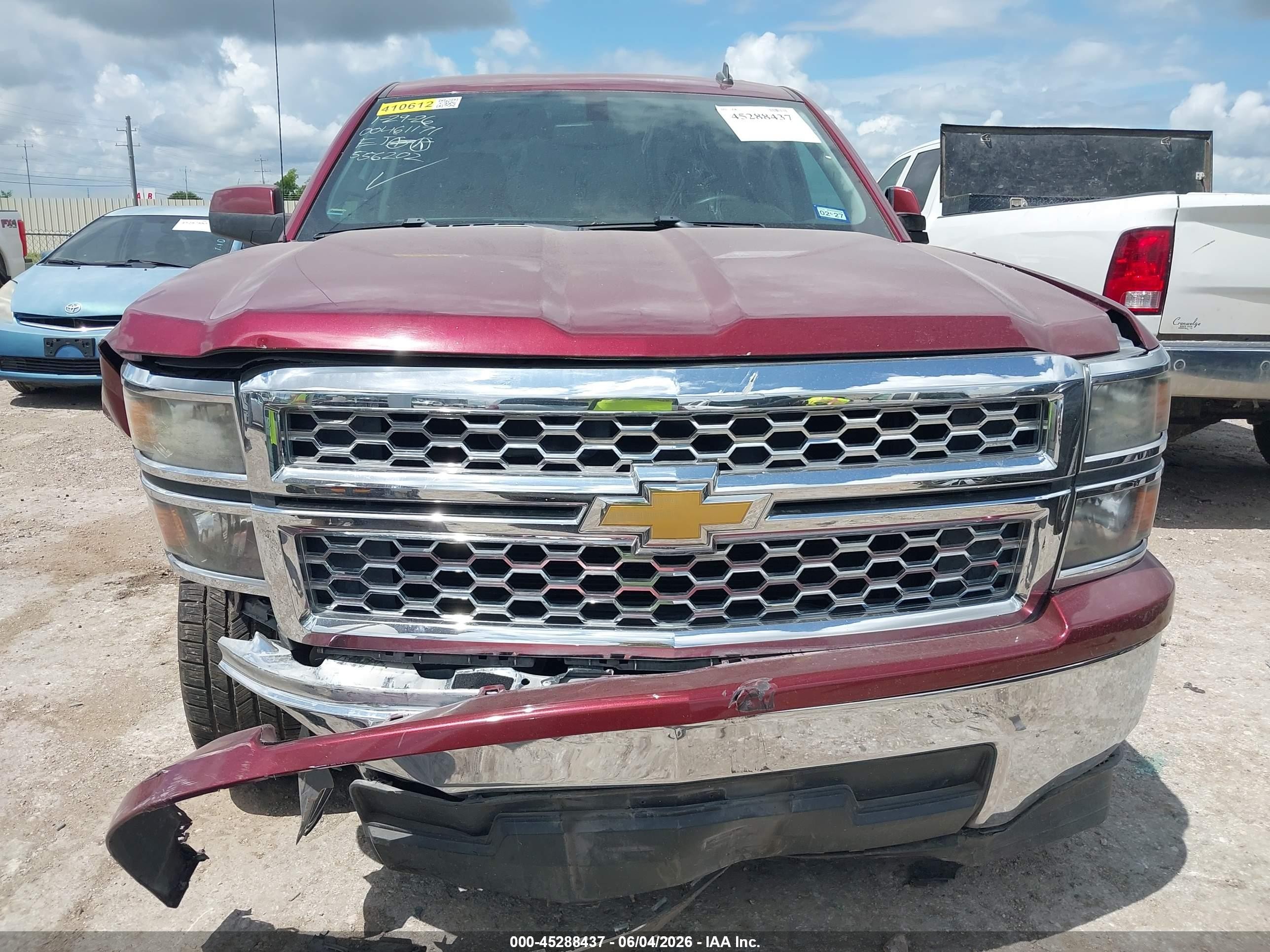 2014 Chevrolet Silverado 1500 1lt Red vin: 3GCPCREC6EG556202