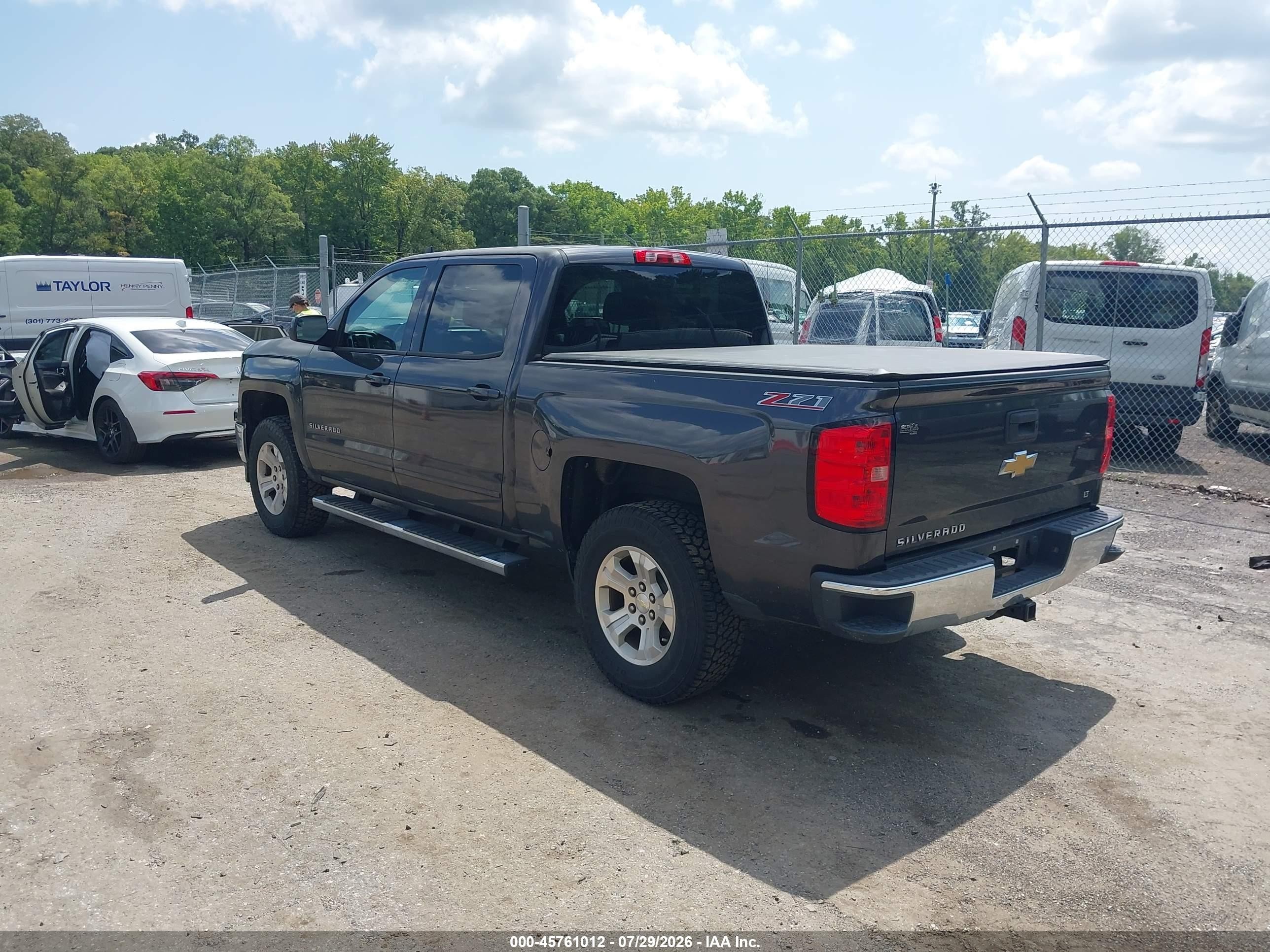 2015 Chevrolet Silverado 1500 Lt Gray vin: 3GCPCREC6FG194129