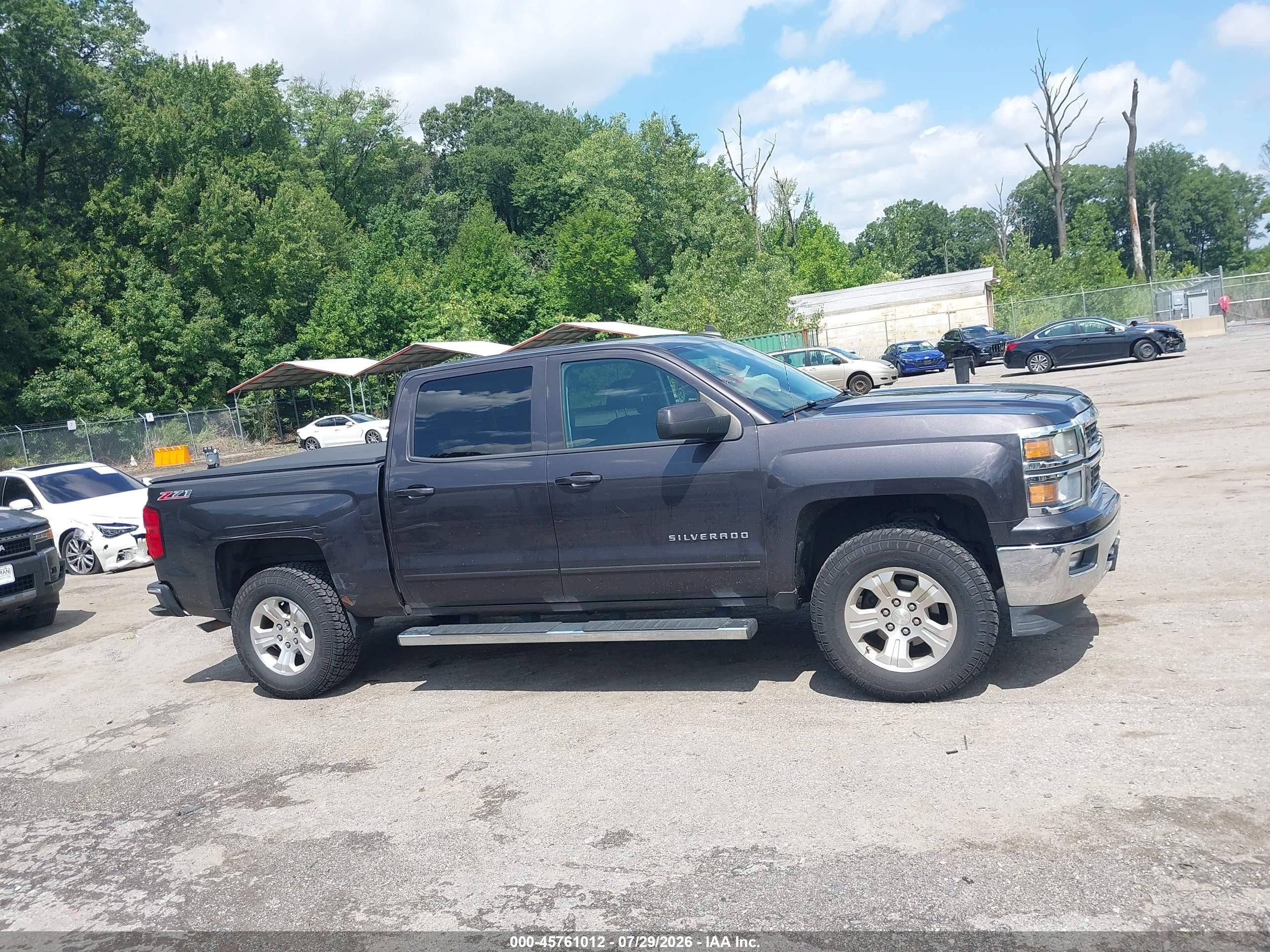 2015 Chevrolet Silverado 1500 Lt Gray vin: 3GCPCREC6FG194129