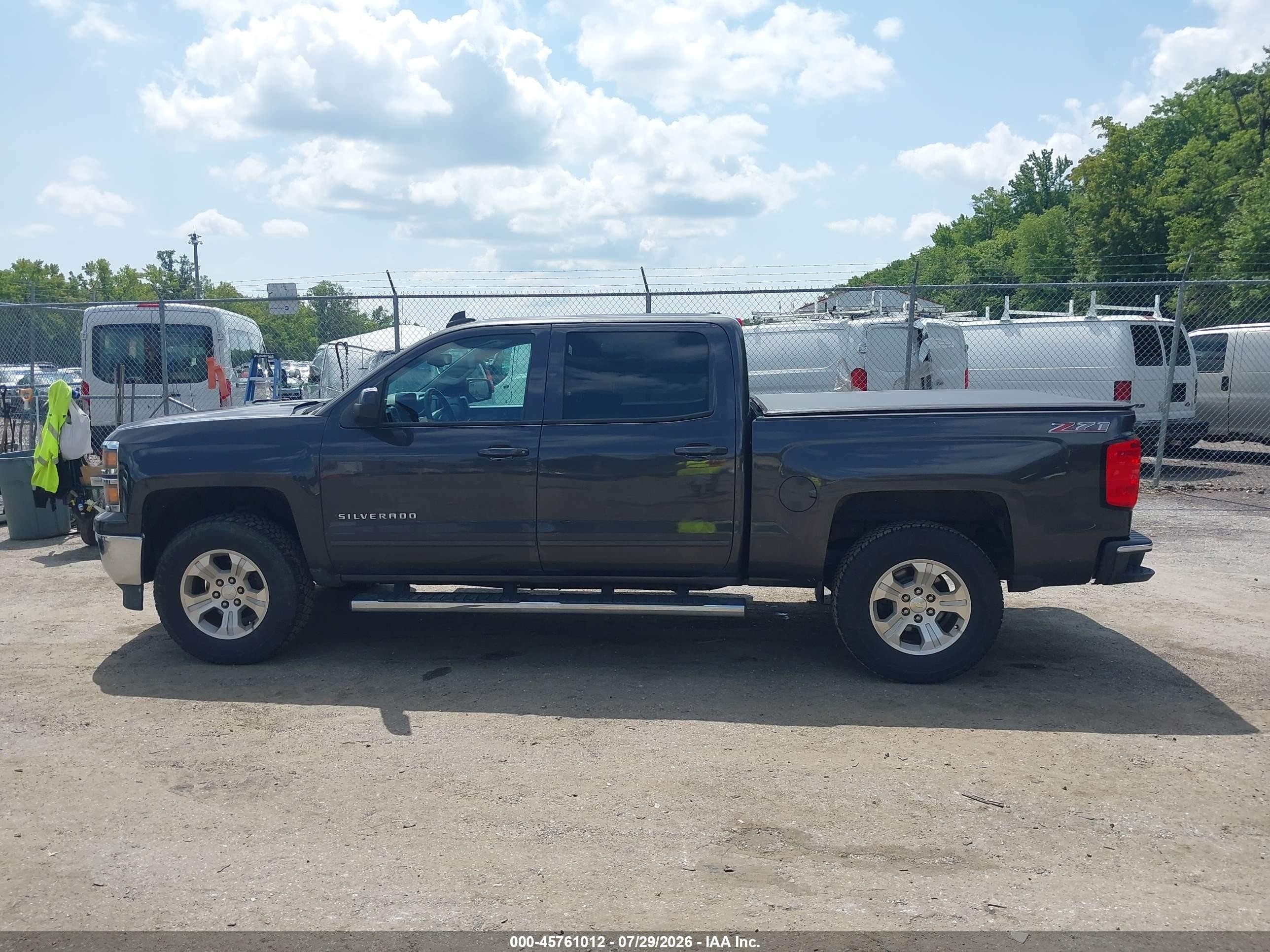 2015 Chevrolet Silverado 1500 Lt Gray vin: 3GCPCREC6FG194129