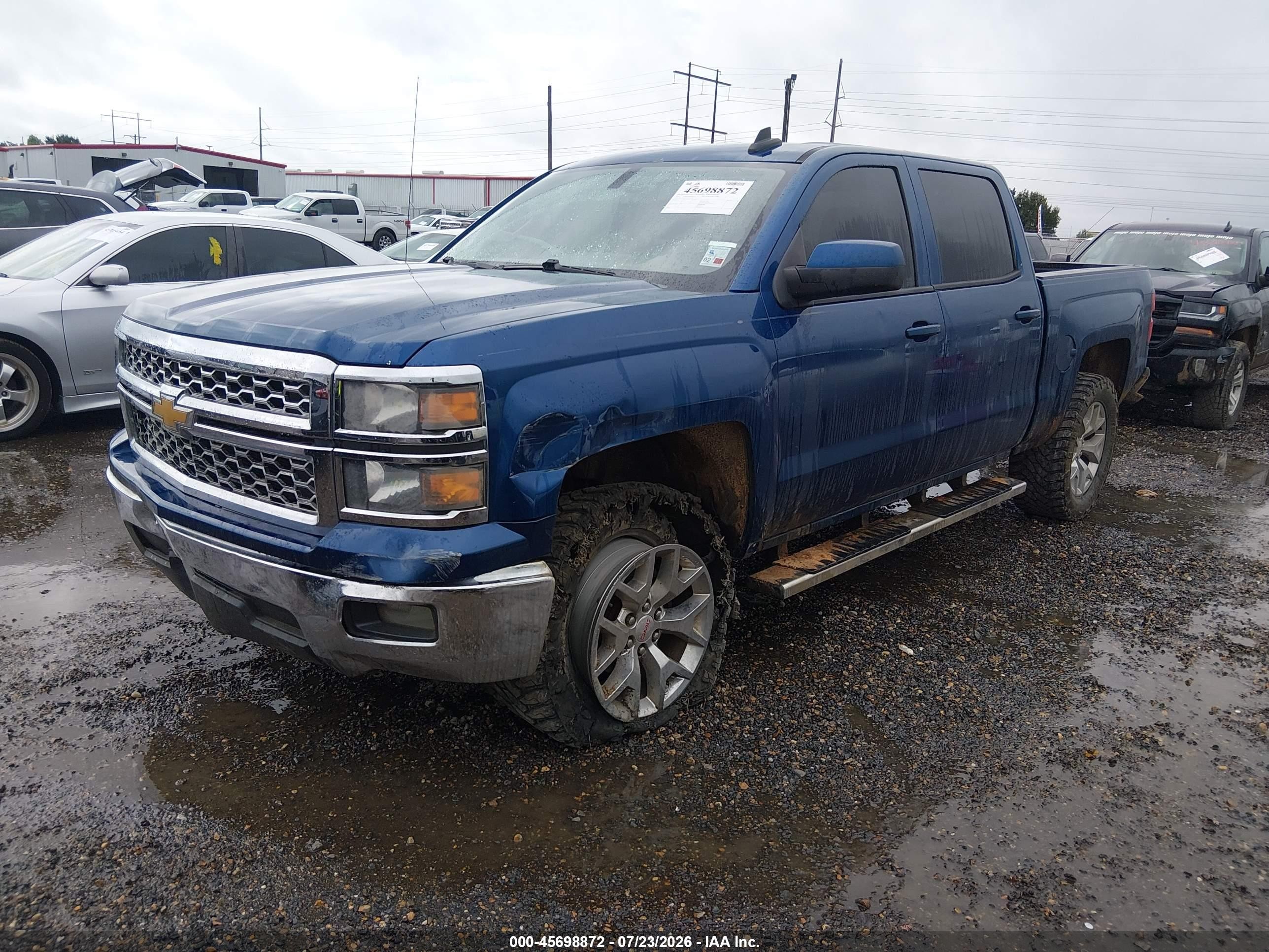 2015 Chevrolet Silverado 1500 Lt Blue vin: 3GCPCREC6FG206389