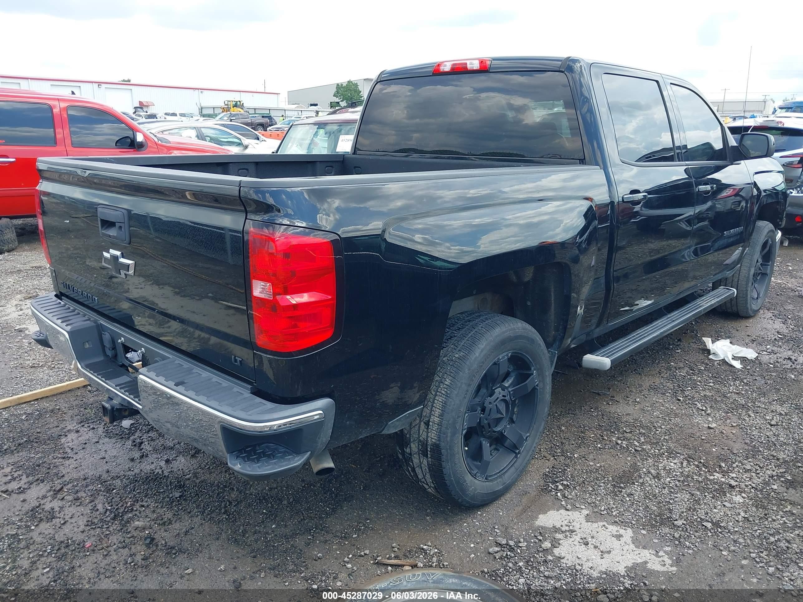 2014 Chevrolet Silverado 1500 1lt Black vin: 3GCPCREC7EG149618