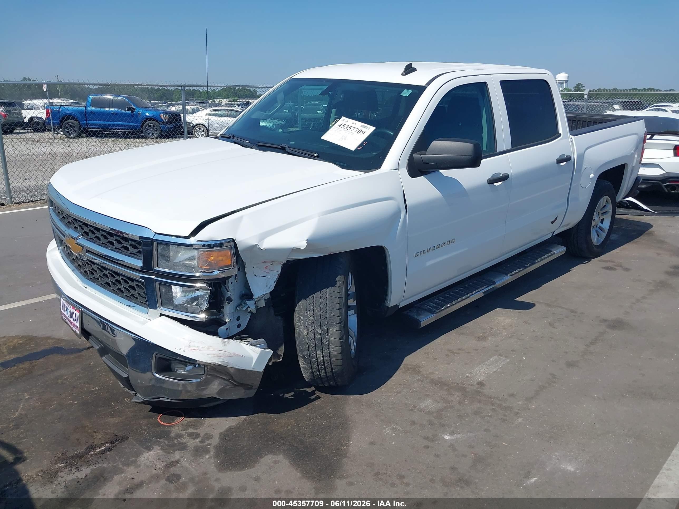 2014 Chevrolet Silverado 1500 Lt White vin: 3GCPCREC7EG173143