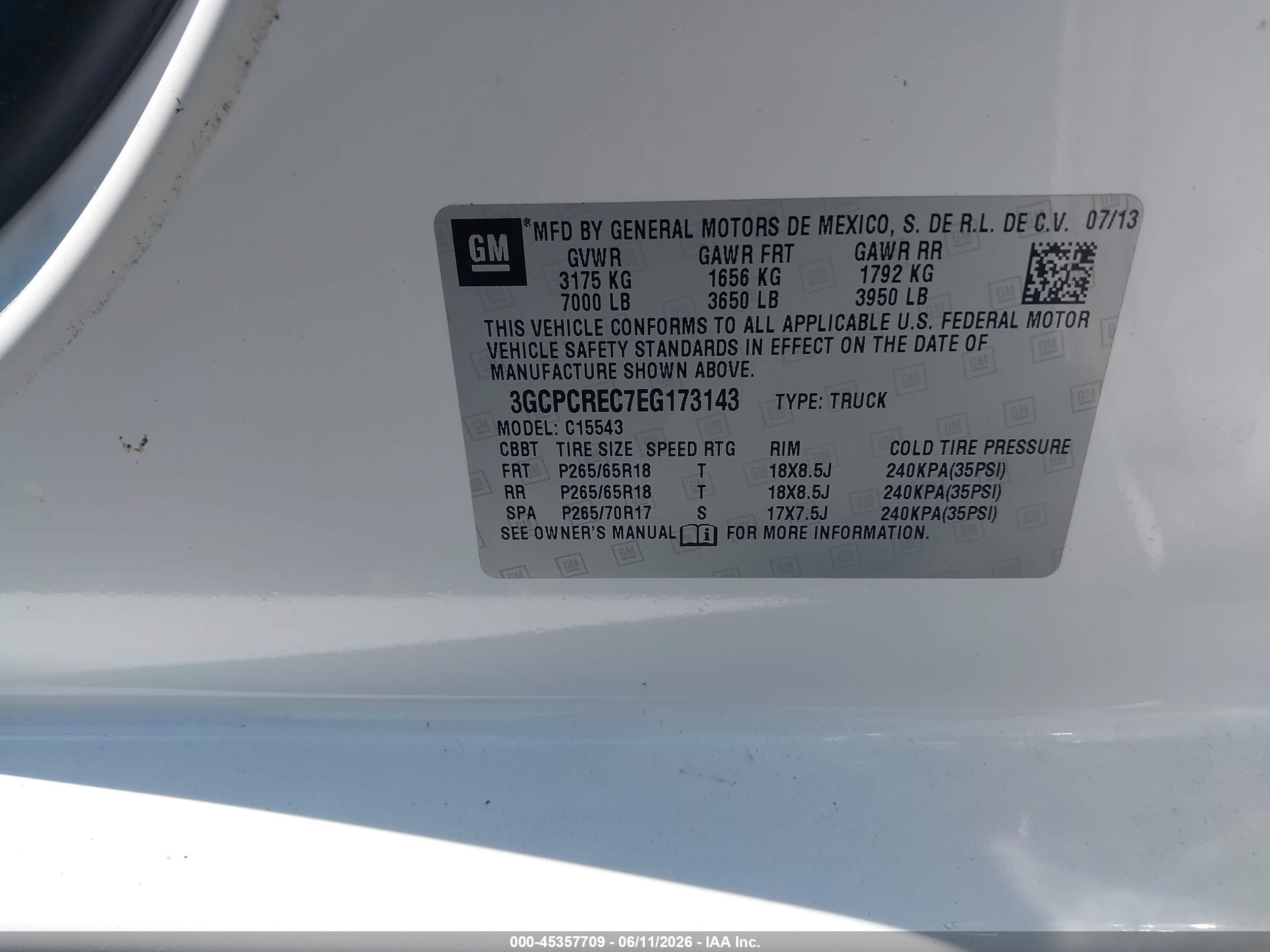 2014 Chevrolet Silverado 1500 Lt White vin: 3GCPCREC7EG173143