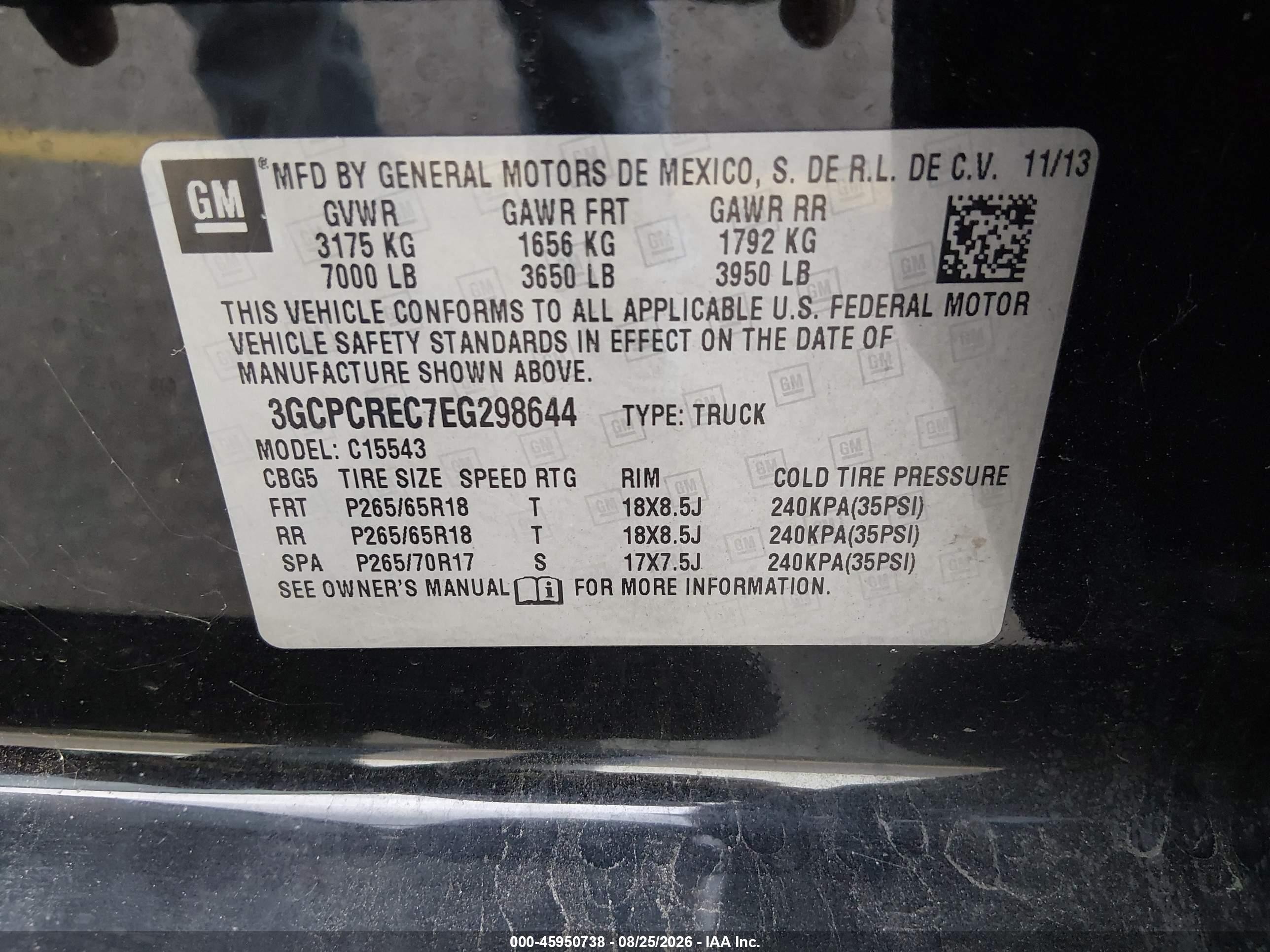 2014 Chevrolet Silverado 1500 1lt Black vin: 3GCPCREC7EG298644