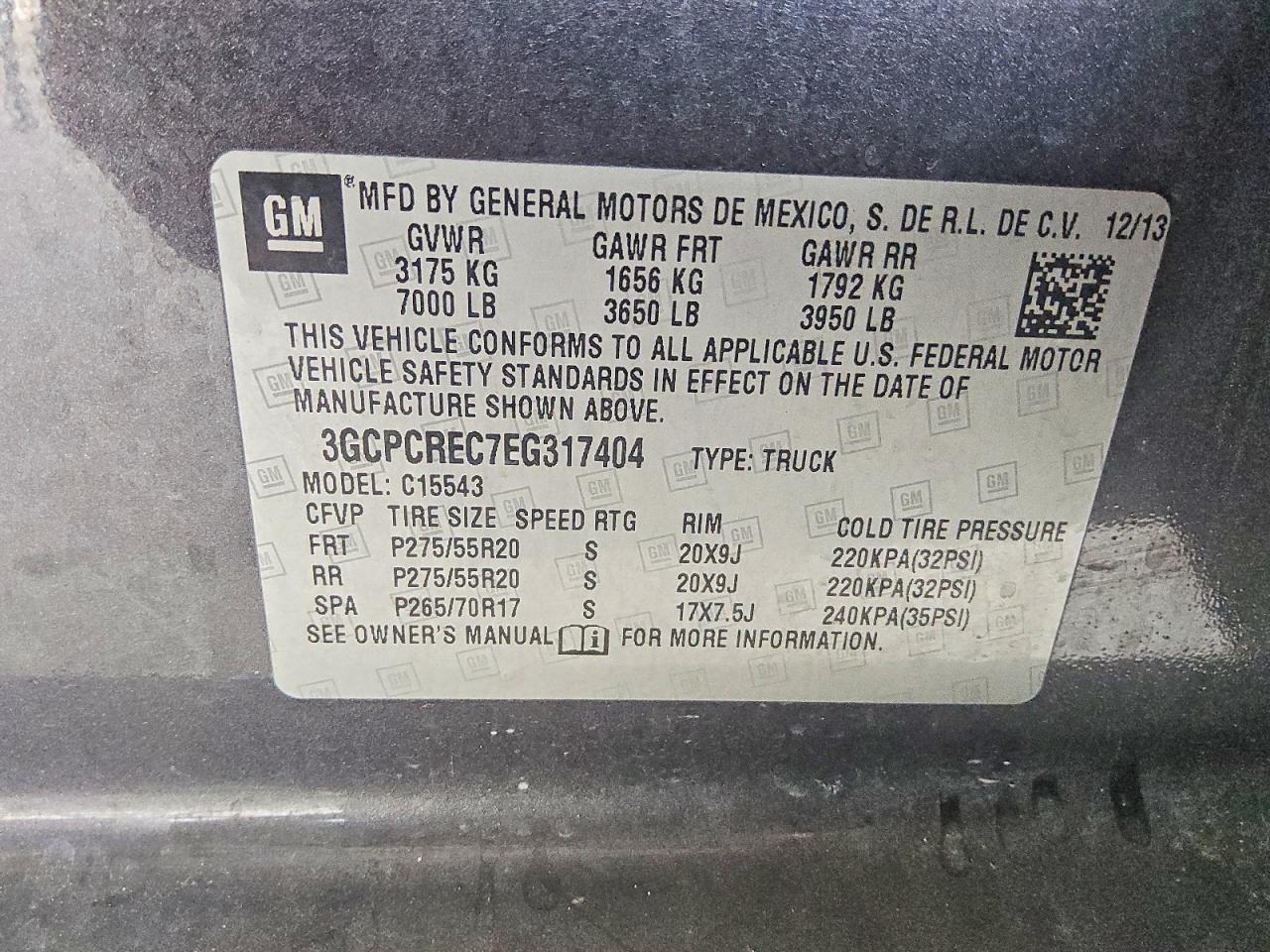 2014 Chevrolet Silverado C1500 Lt Gray vin: 3GCPCREC7EG317404