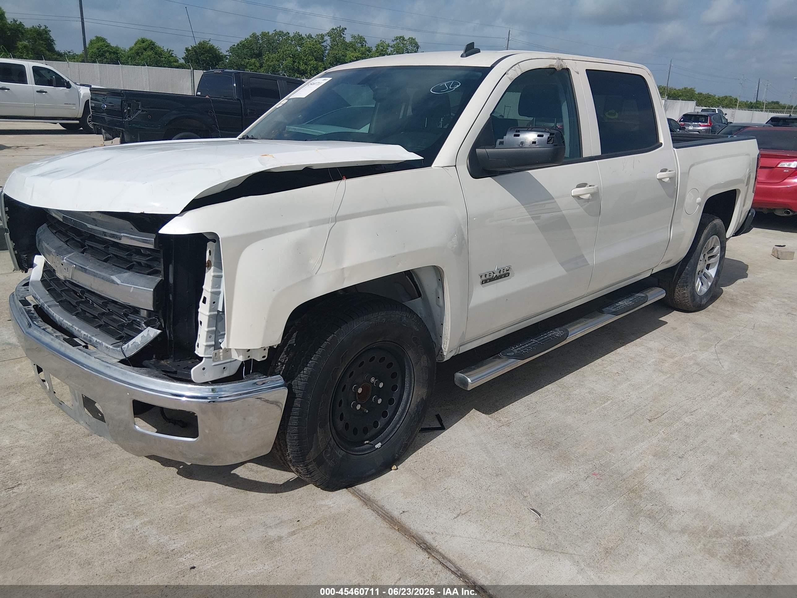 2014 Chevrolet Silverado 1500 1lt White vin: 3GCPCREC7EG357921