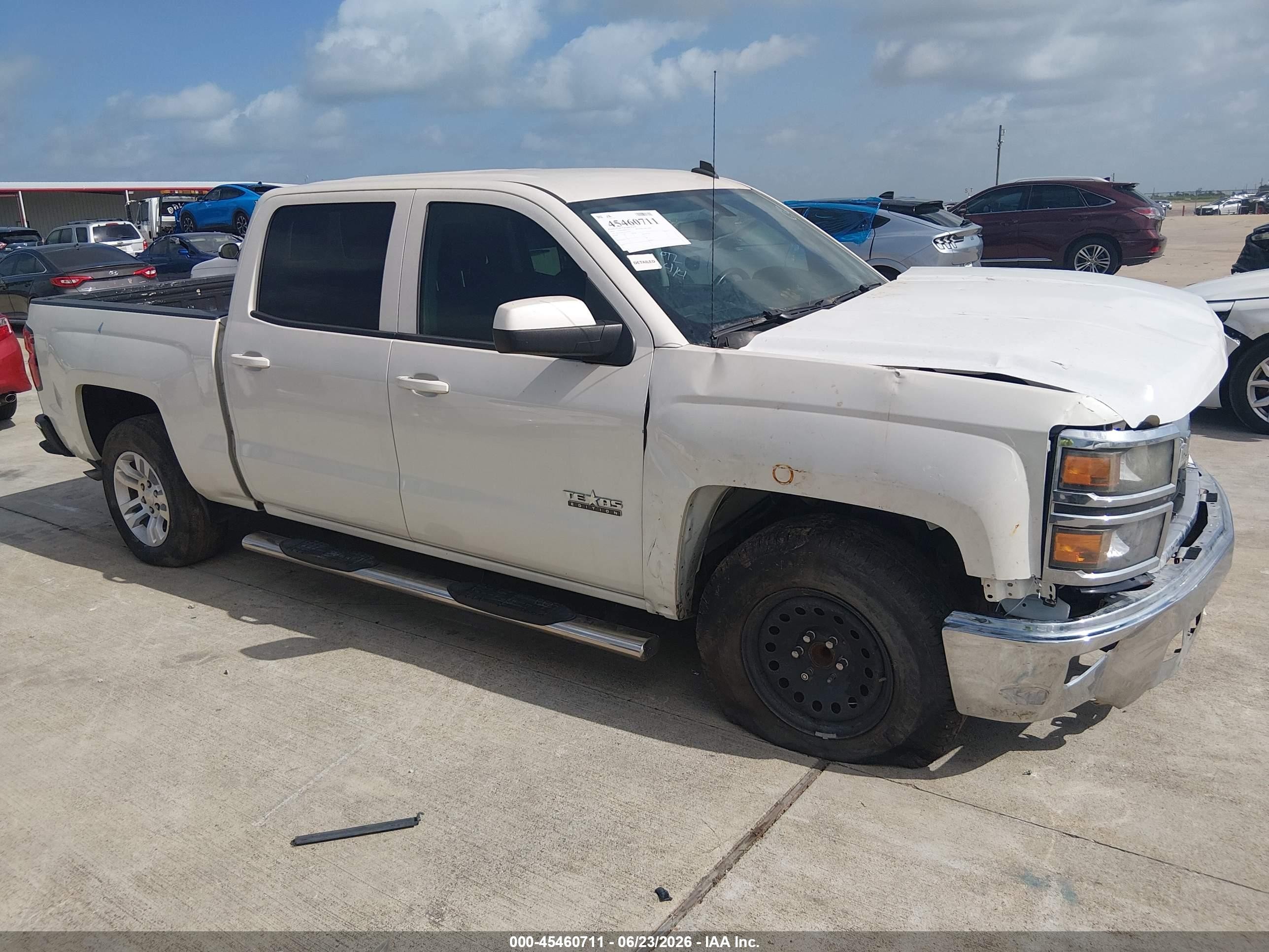 2014 Chevrolet Silverado 1500 1lt White vin: 3GCPCREC7EG357921