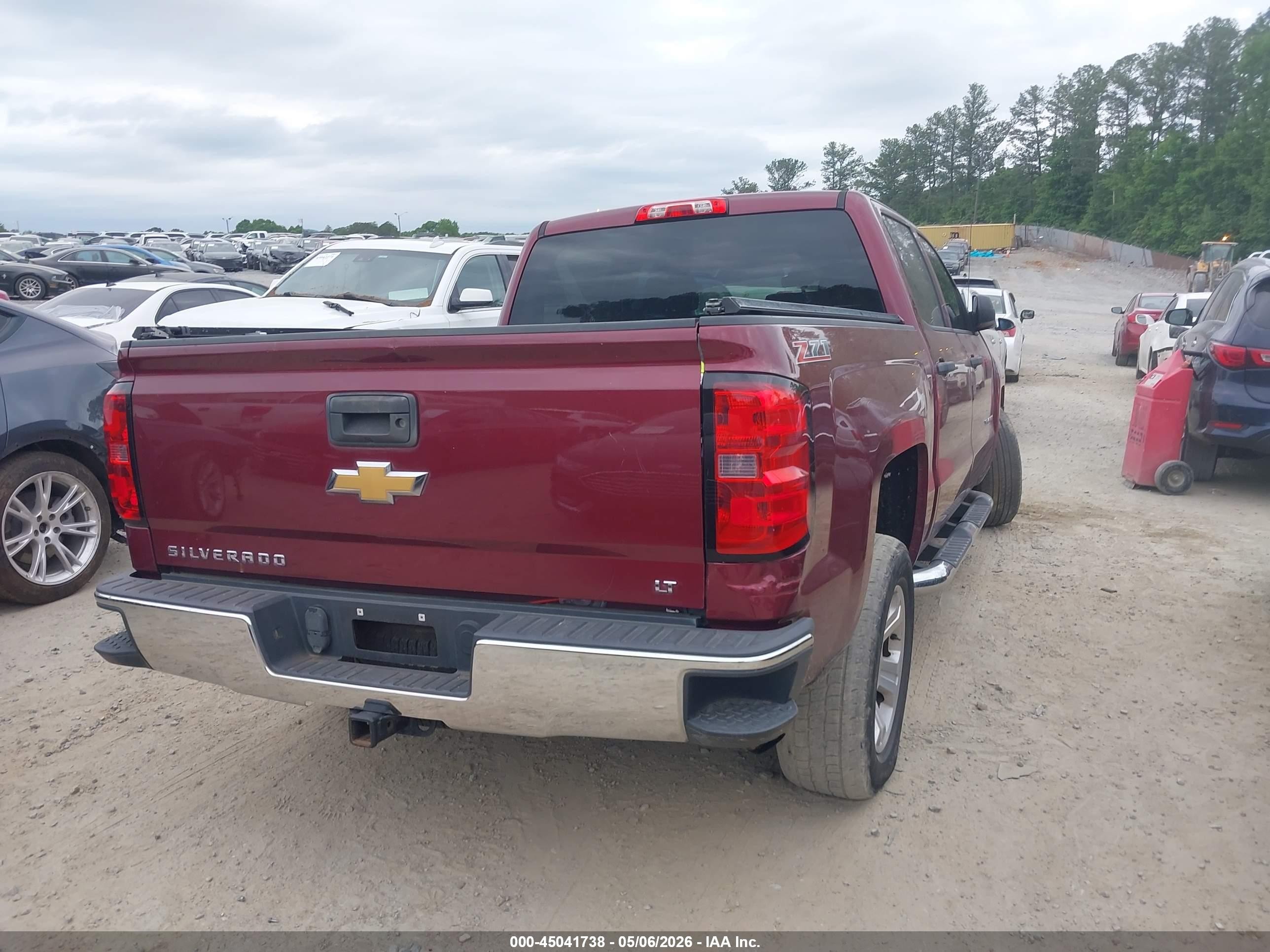 2014 Chevrolet Silverado 1500 2lt Burgundy vin: 3GCPCREC7EG476892