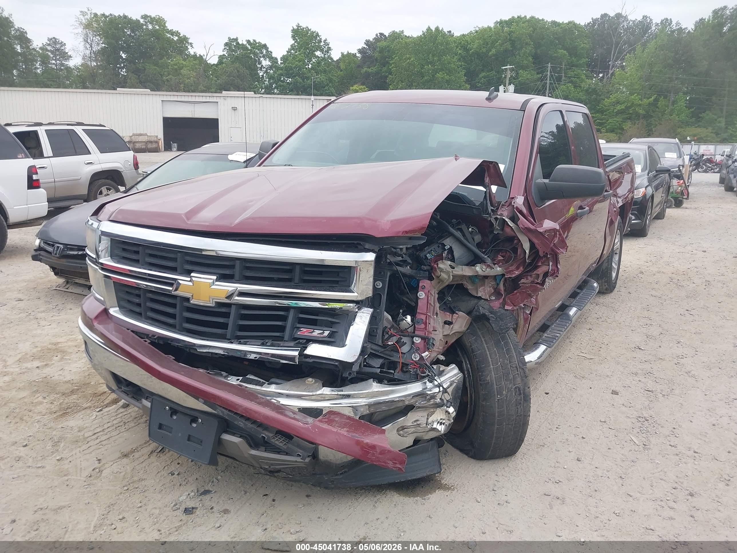 2014 Chevrolet Silverado 1500 2lt Burgundy vin: 3GCPCREC7EG476892