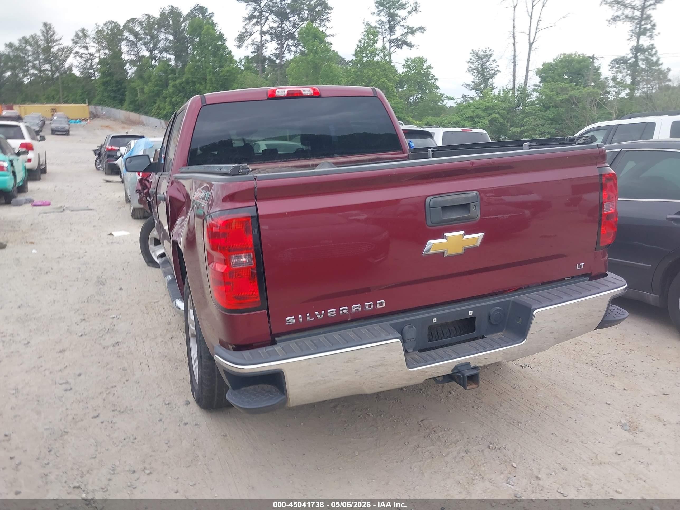 2014 Chevrolet Silverado 1500 2lt Burgundy vin: 3GCPCREC7EG476892