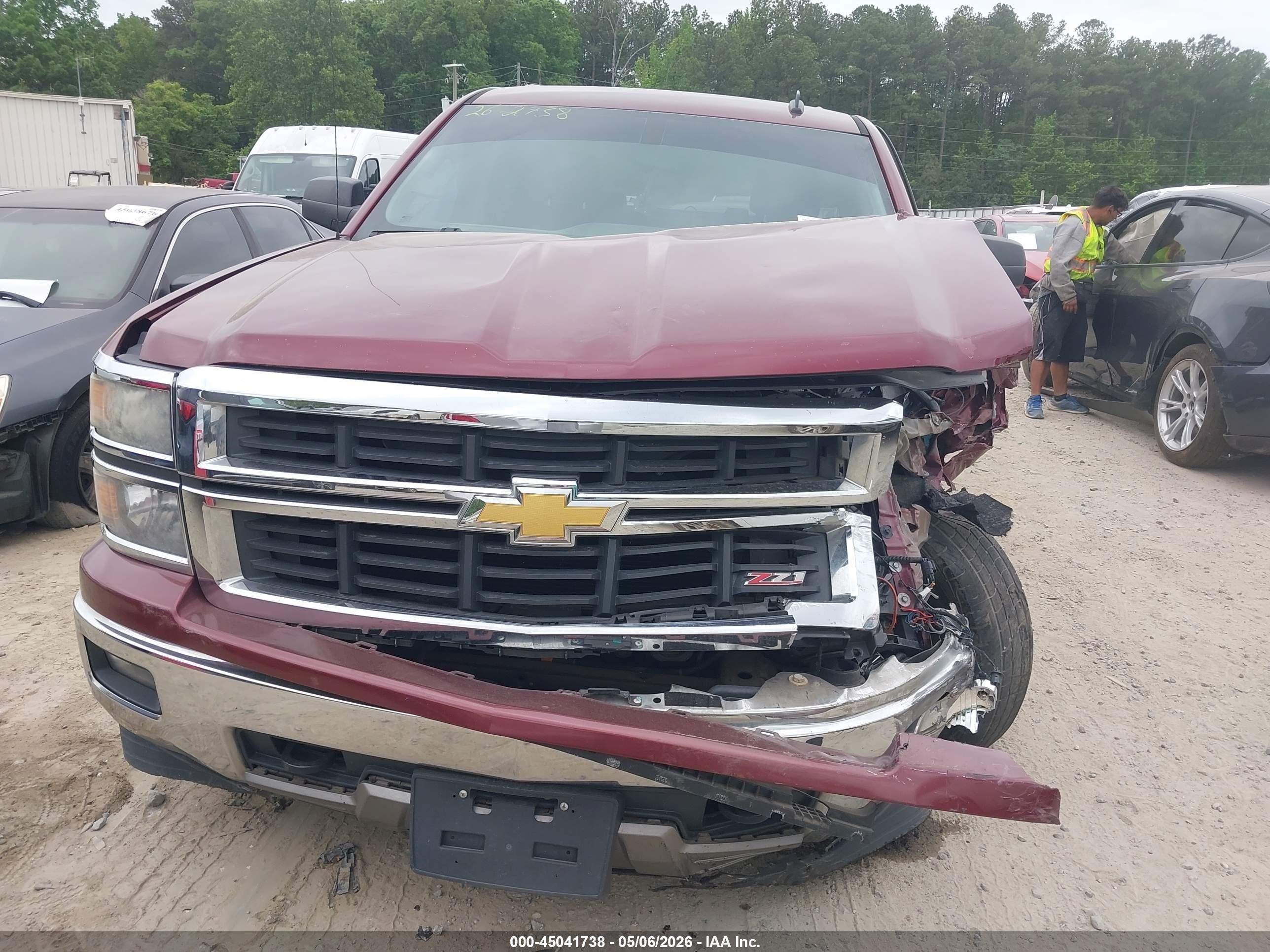 2014 Chevrolet Silverado 1500 2lt Burgundy vin: 3GCPCREC7EG476892
