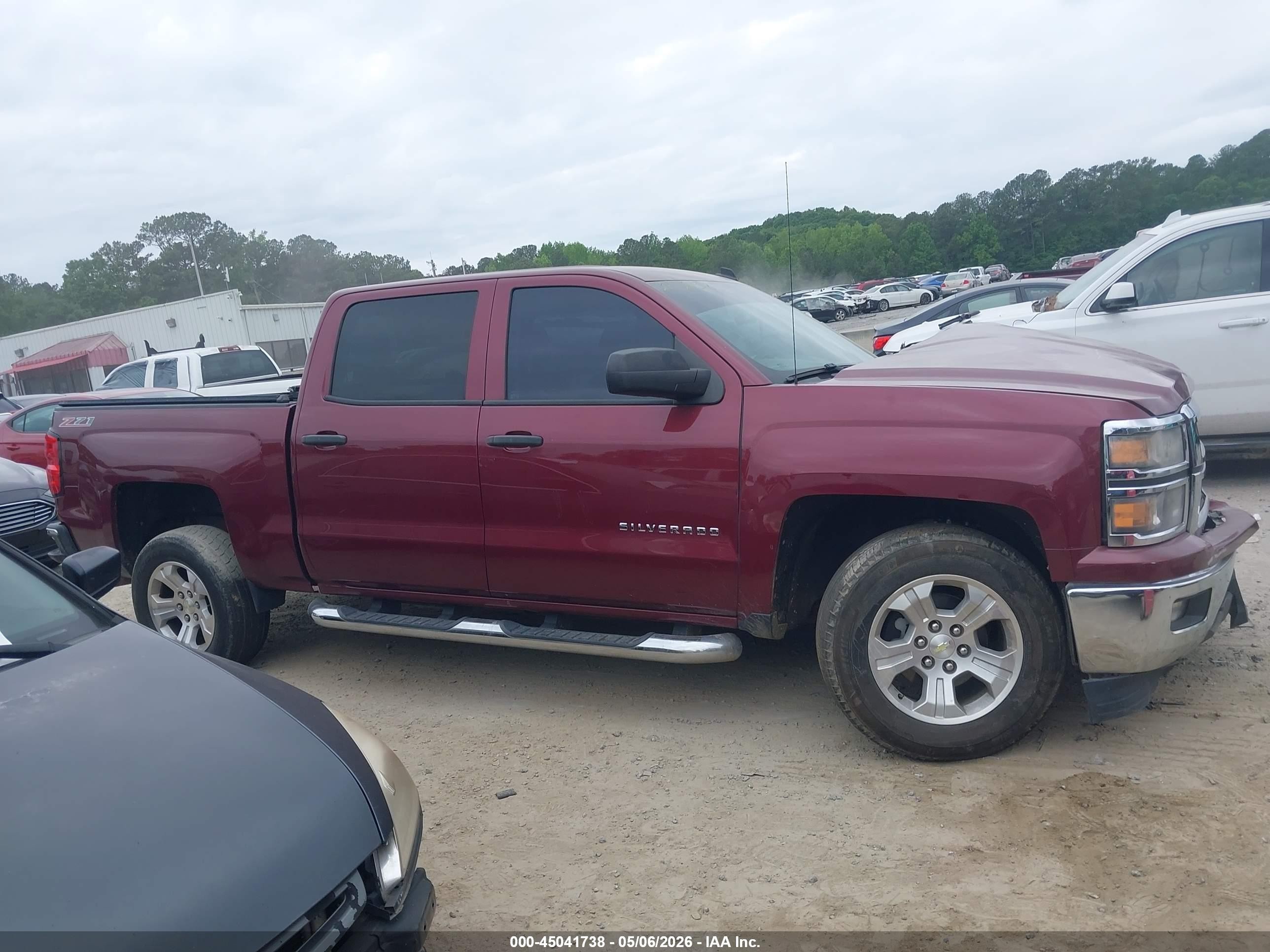2014 Chevrolet Silverado 1500 2lt Burgundy vin: 3GCPCREC7EG476892