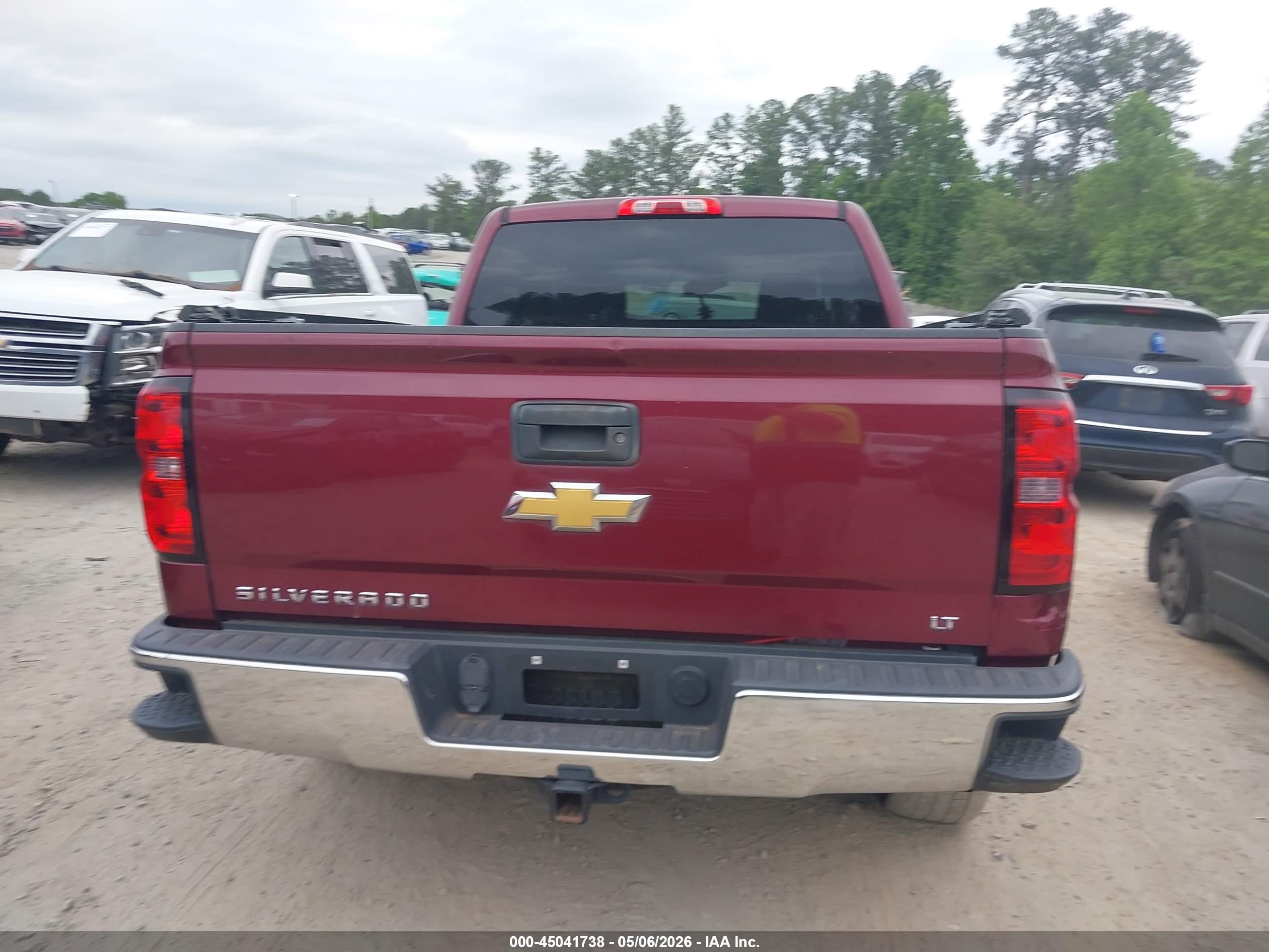 2014 Chevrolet Silverado 1500 2lt Burgundy vin: 3GCPCREC7EG476892