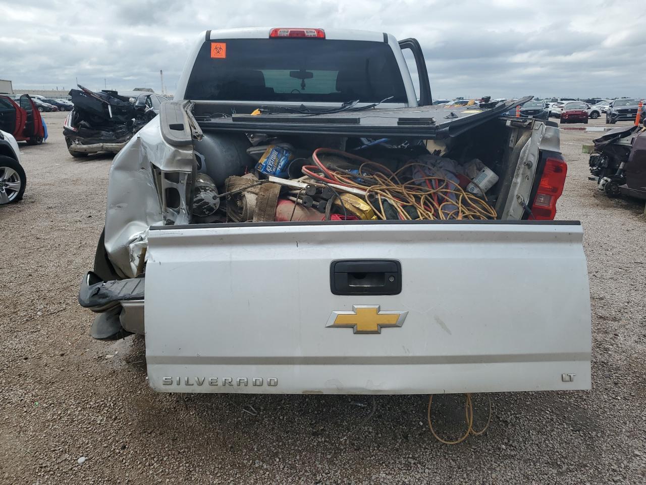 2014 Chevrolet Silverado C1500 Lt Silver vin: 3GCPCREC7EG483745 Damage: Right Tail Light, Broken, Replacement Required