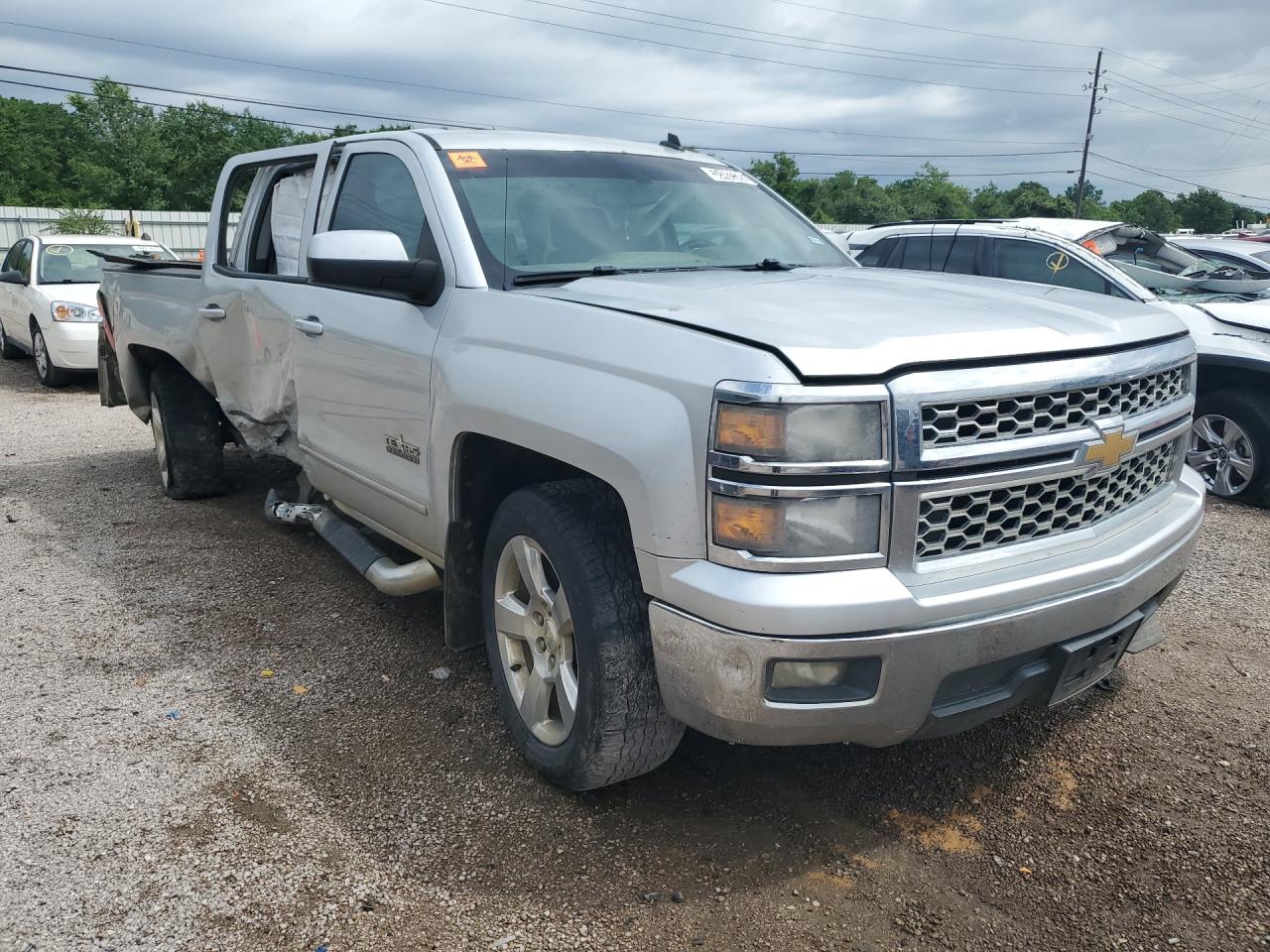 2014 Chevrolet Silverado C1500 Lt Silver vin: 3GCPCREC7EG483745 Damage: Right Running Board, Broken, Replacement Required