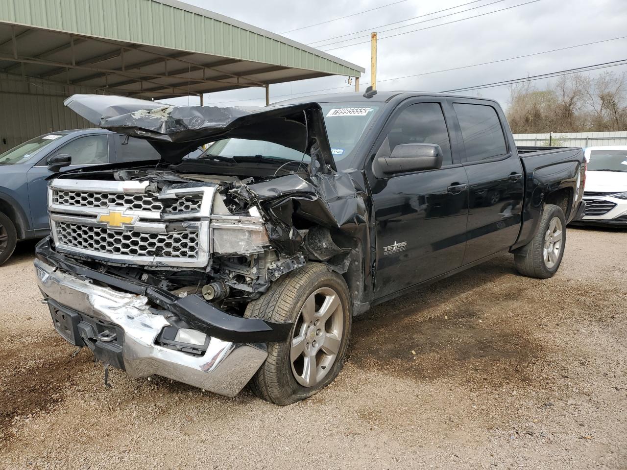 2014 Chevrolet Silverado C1500 Lt Black vin: 3GCPCREC7EG543524 Damage: Left Front Fender, Severe Damage, Replacement Required