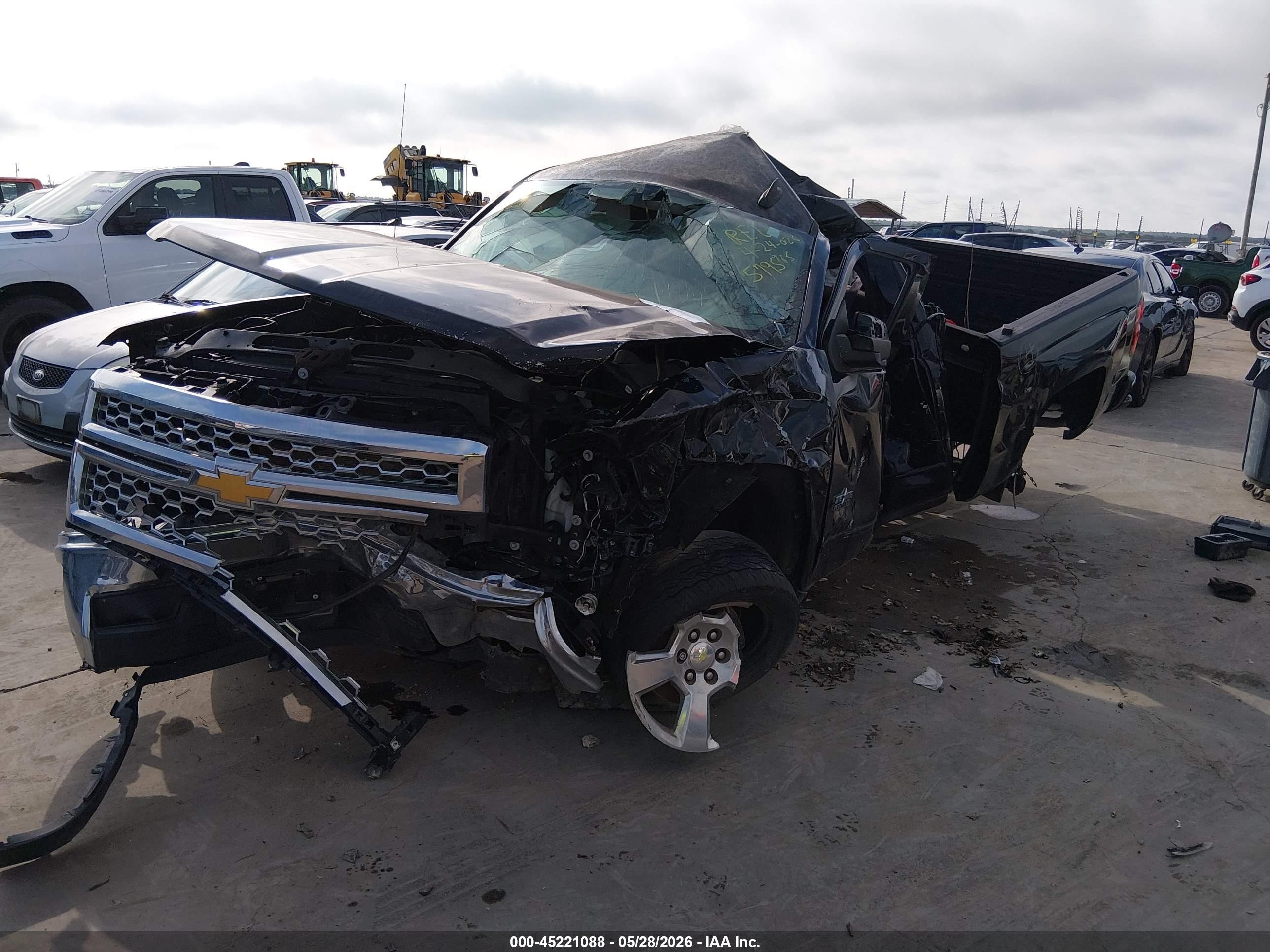 2015 Chevrolet Silverado 1500 1lt Black vin: 3GCPCREC7FG145795
