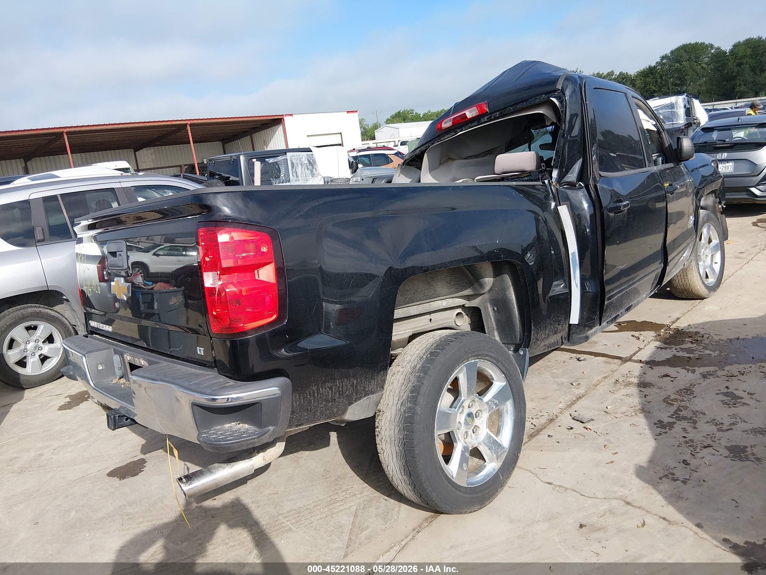 2015 Chevrolet Silverado 1500 1lt Black vin: 3GCPCREC7FG145795