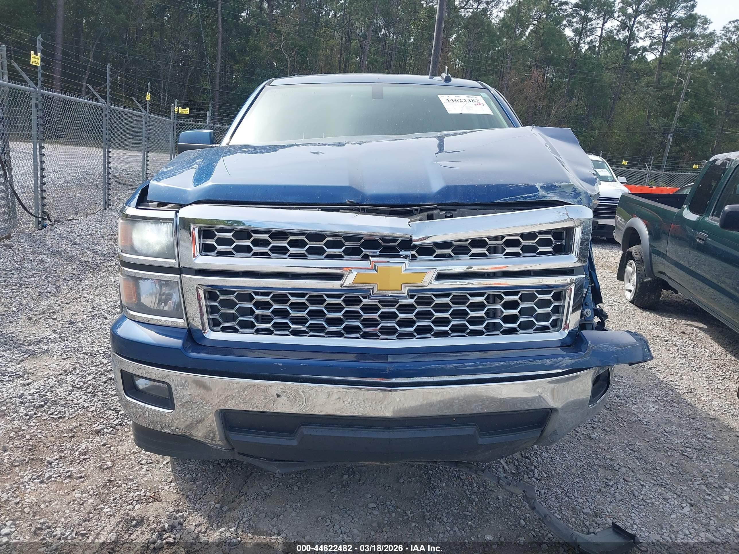 2015 Chevrolet Silverado 1500 1lt Blue vin: 3GCPCREC7FG163312