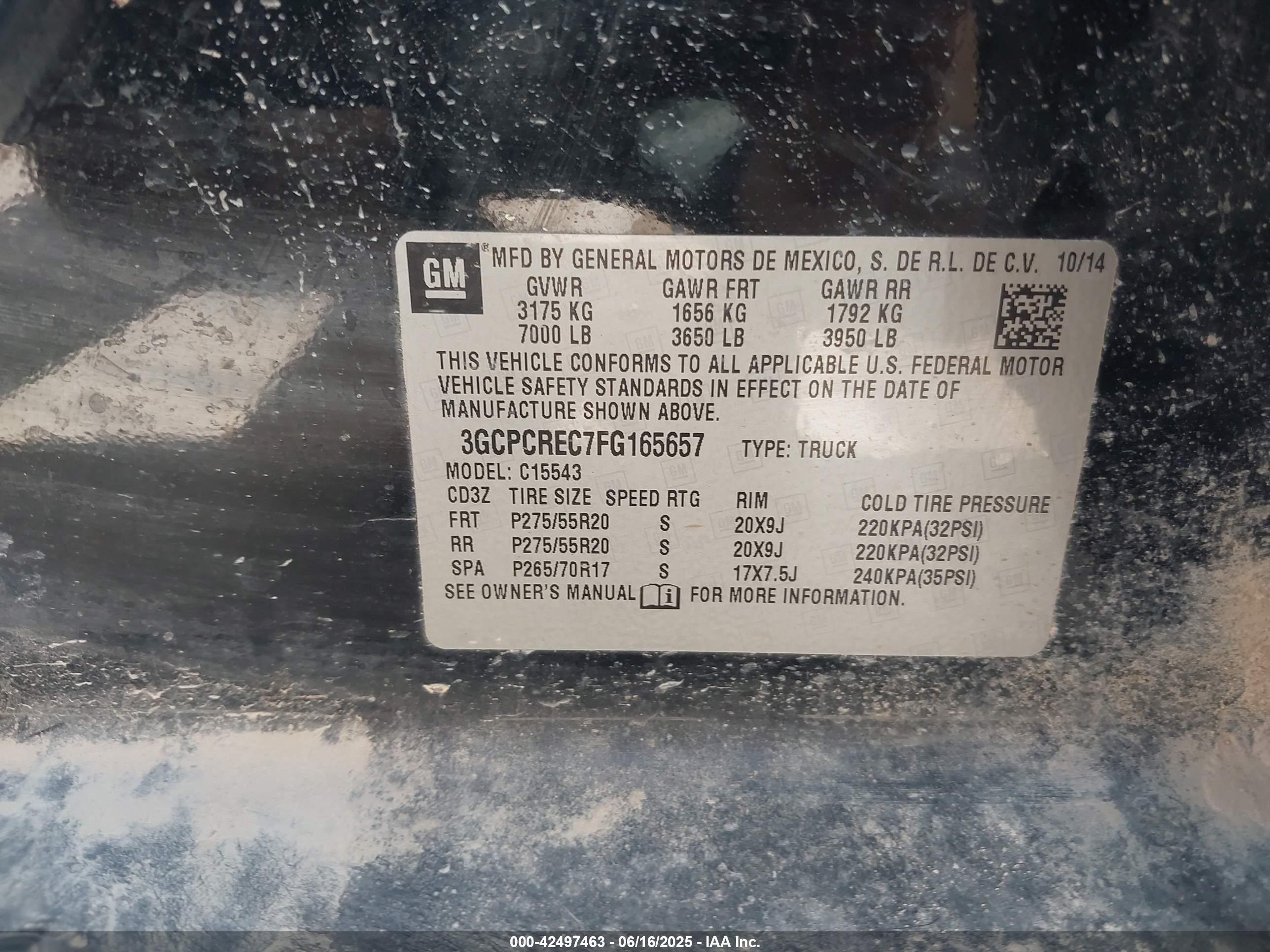 2015 Chevrolet Silverado 1500 1lt Черный vin: 3GCPCREC7FG165657