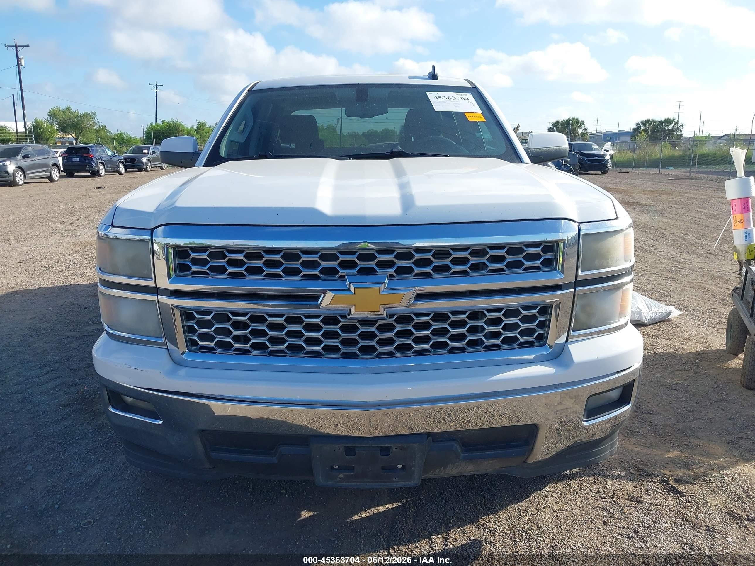 2015 Chevrolet Silverado 1500 1lt White vin: 3GCPCREC7FG319297