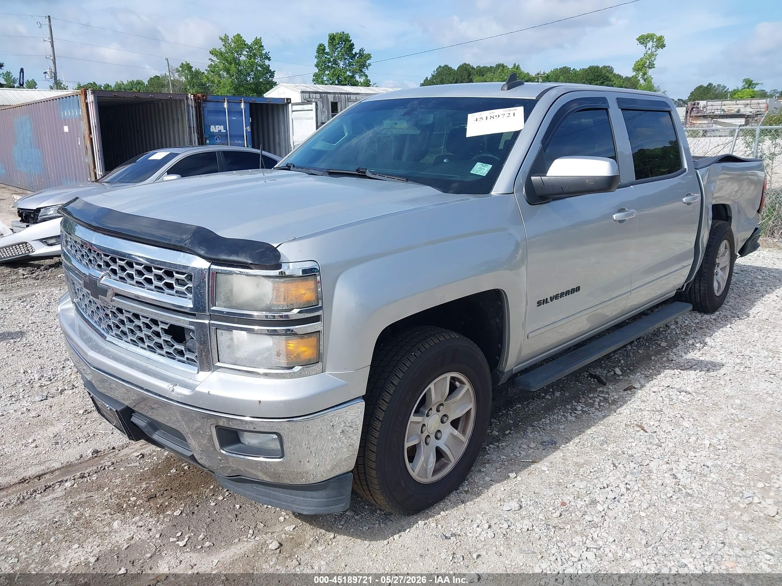 2015 Chevrolet Silverado 1500 1lt Silver vin: 3GCPCREC7FG415415