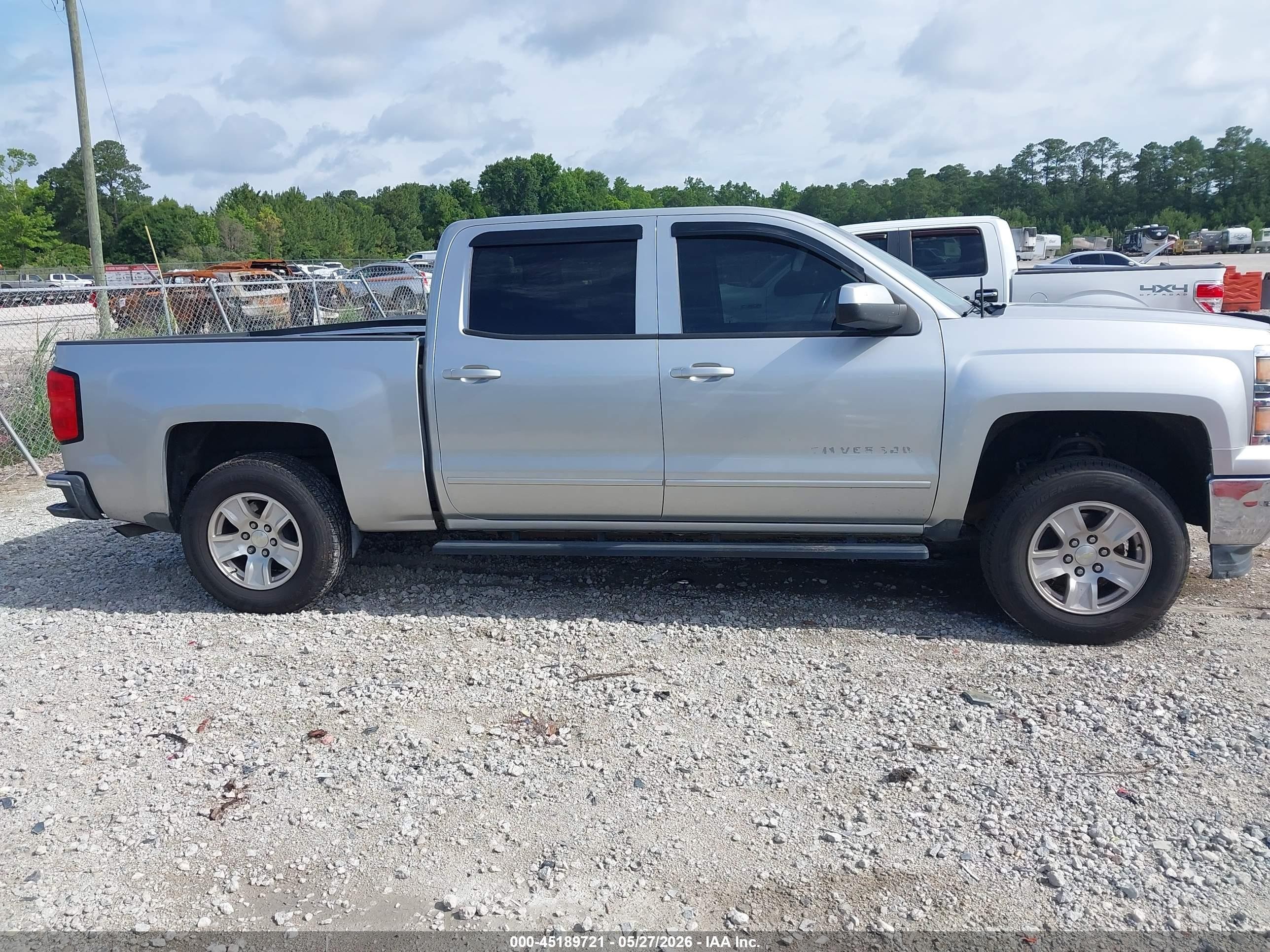 2015 Chevrolet Silverado 1500 1lt Silver vin: 3GCPCREC7FG415415