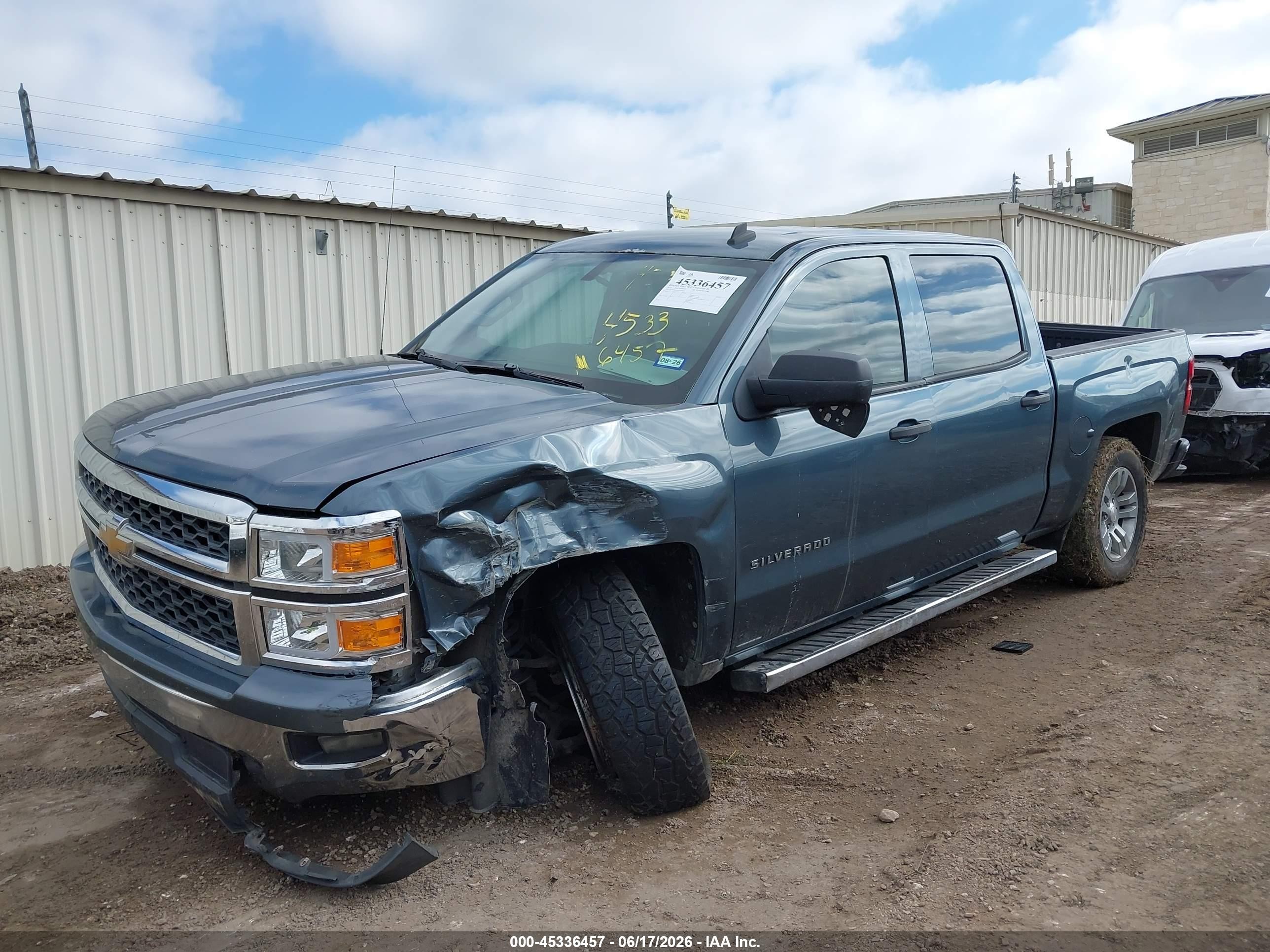 2014 Chevrolet Silverado 1500 1lt Blue vin: 3GCPCREC8EG131418