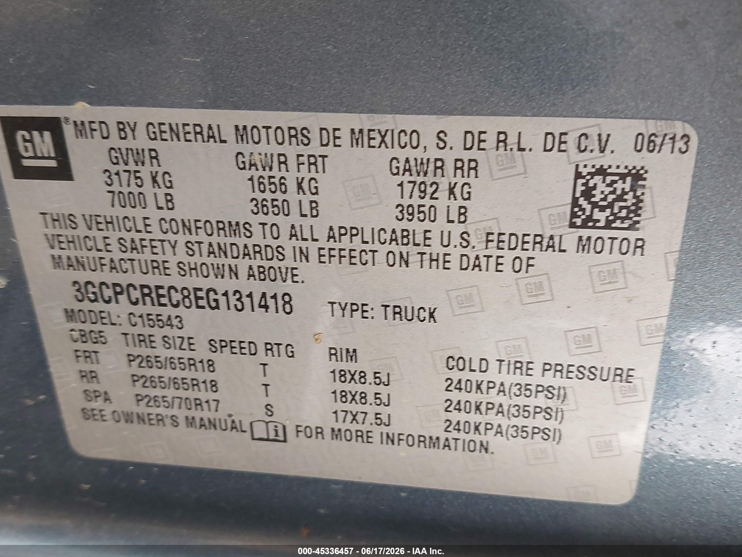 2014 Chevrolet Silverado 1500 1lt Blue vin: 3GCPCREC8EG131418