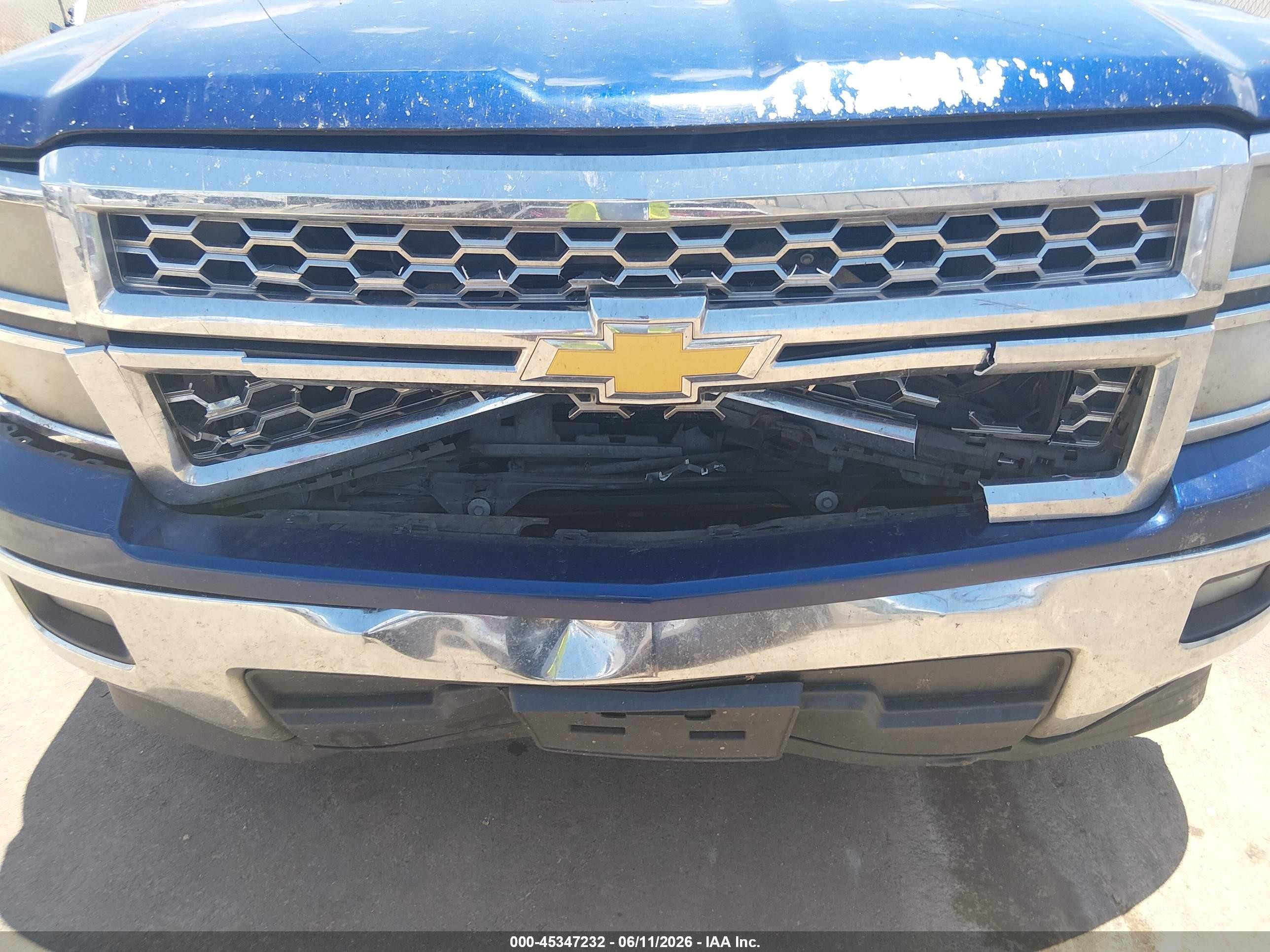 2014 Chevrolet Silverado 1500 Lt Blue vin: 3GCPCREC8EG176648