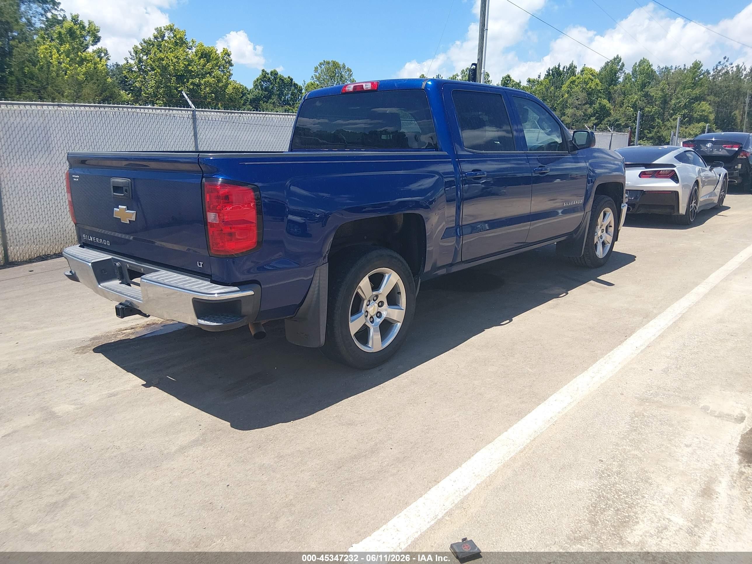 2014 Chevrolet Silverado 1500 Lt Blue vin: 3GCPCREC8EG176648